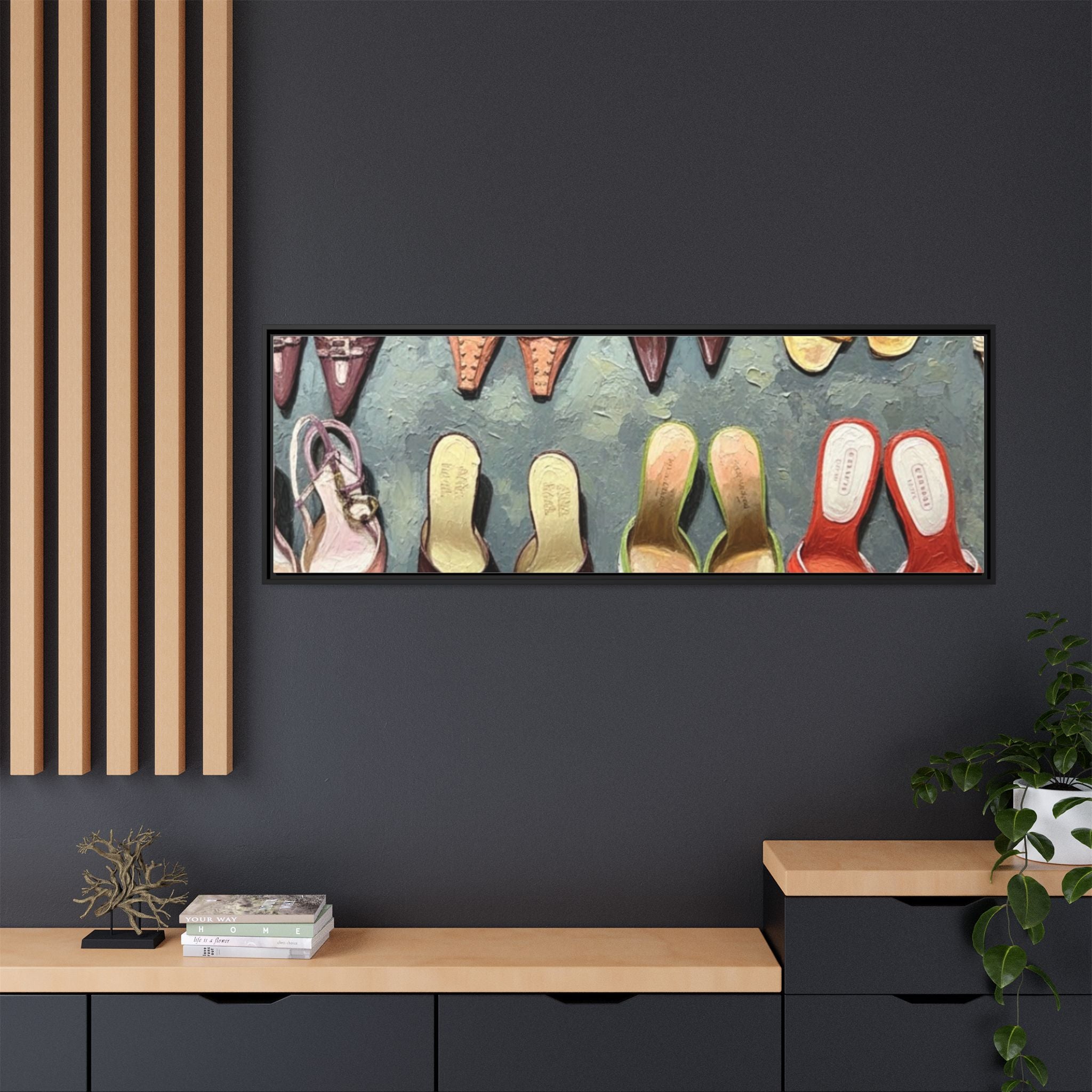 Luxury heels Matte Canvas, Framed (Multi-color)