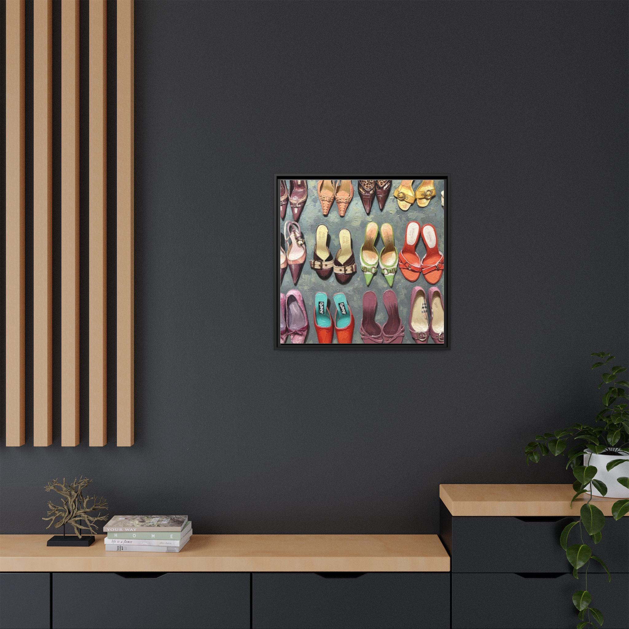 Luxury heels Matte Canvas, Framed (Multi-color)