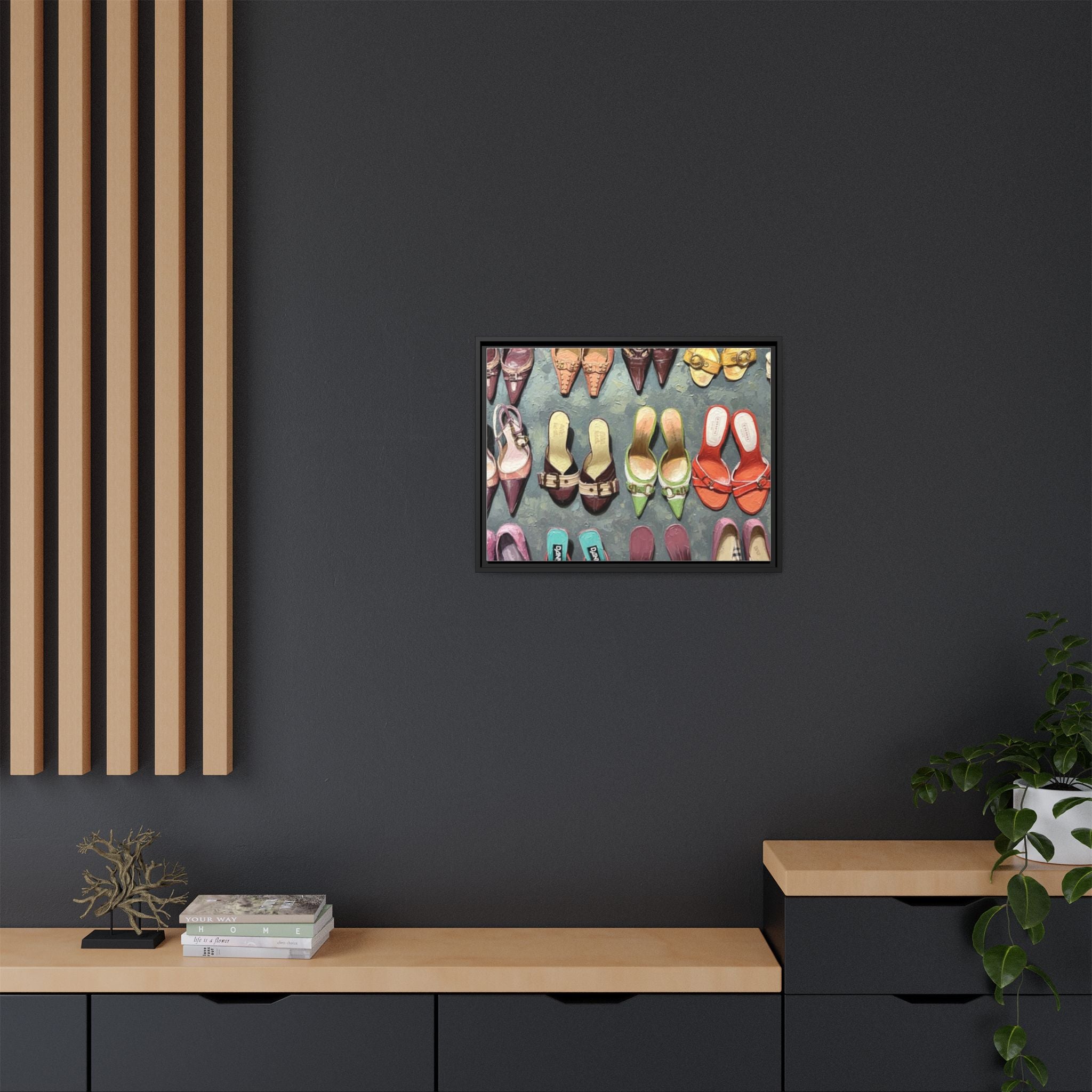 Luxury heels Matte Canvas, Framed (Multi-color)