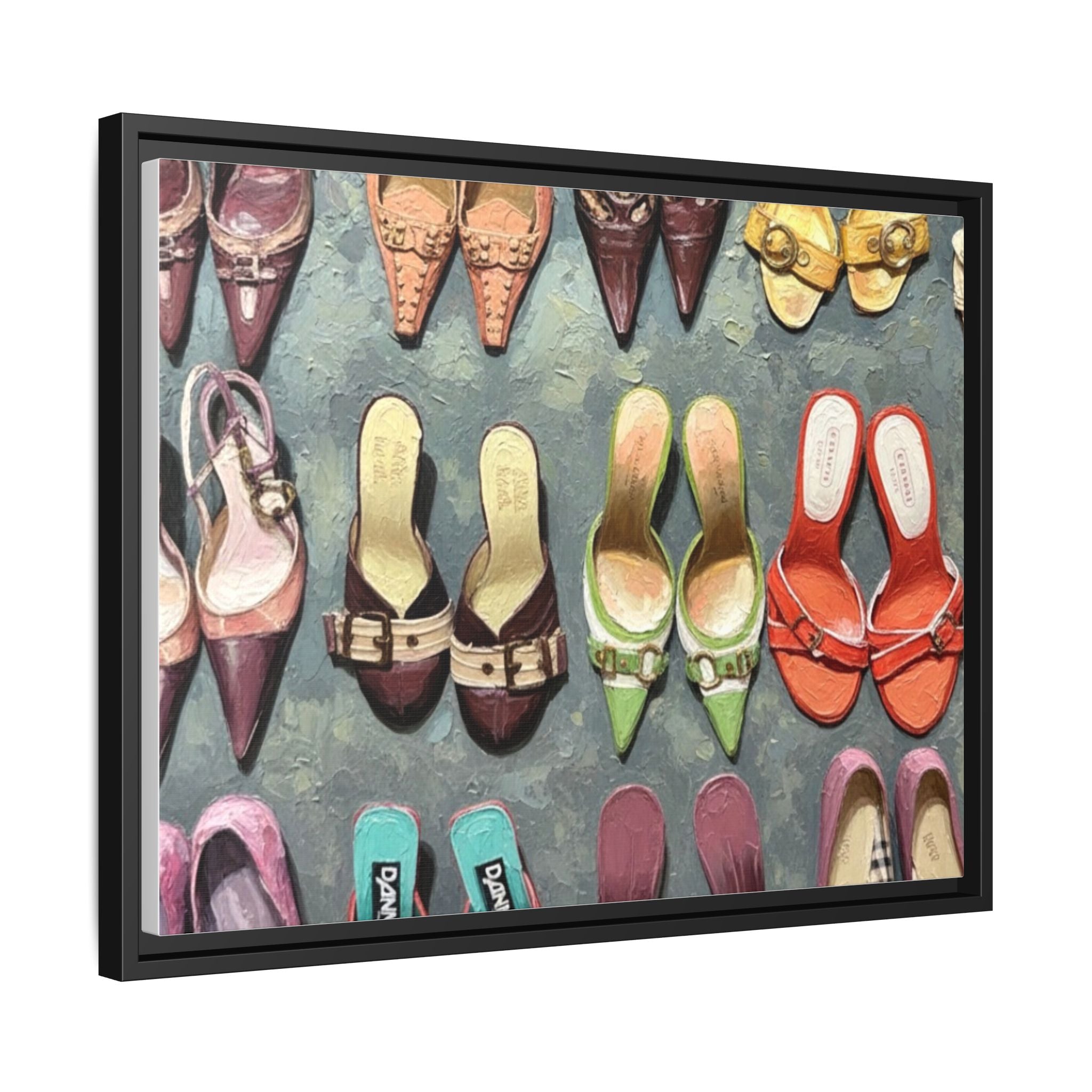 Luxury heels Matte Canvas, Framed (Multi-color)