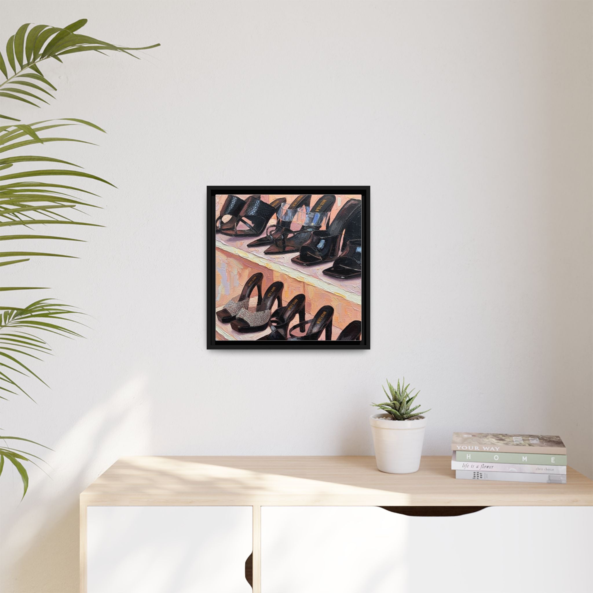 Luxury heels Matte Canvas, Framed (Multi-color)
