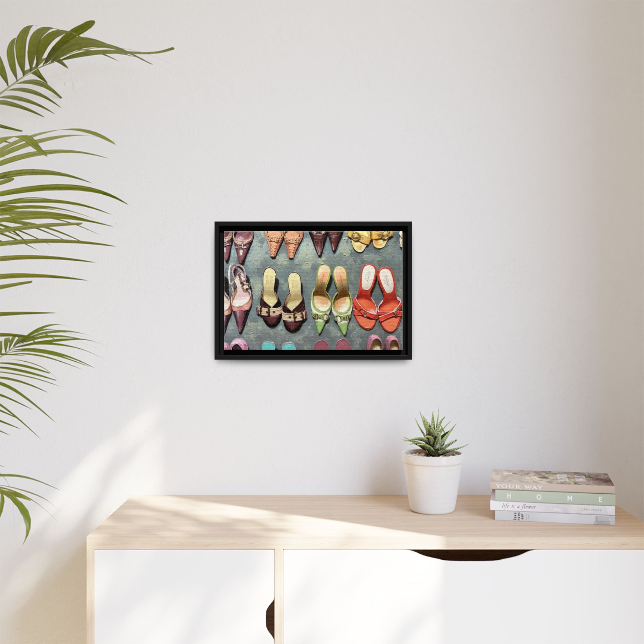 Luxury heels Matte Canvas, Framed (Multi-color)