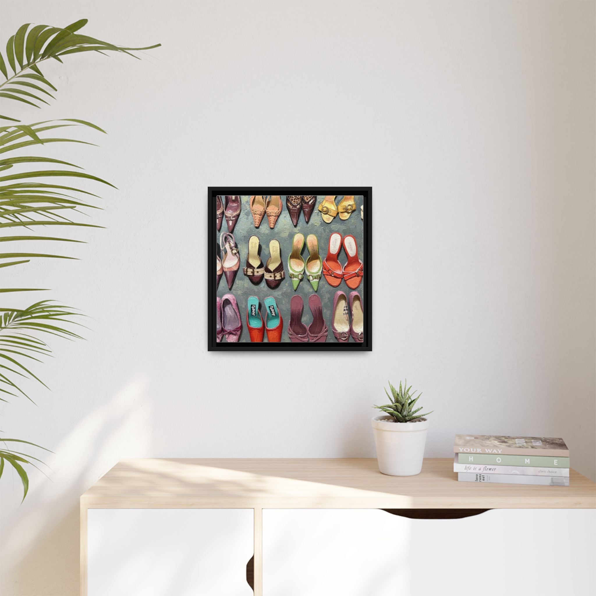Luxury heels Matte Canvas, Framed (Multi-color)
