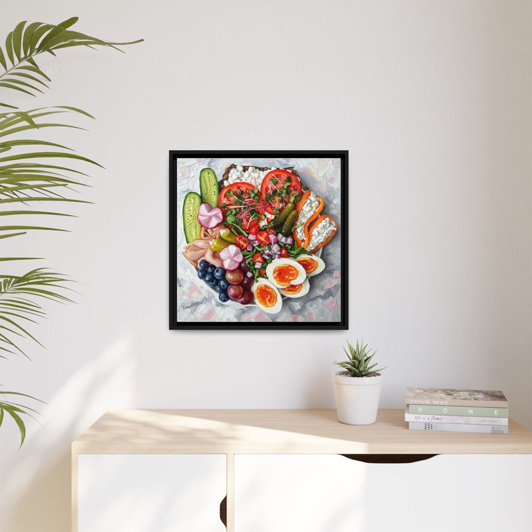 Healthy Meal Canvas Print Kitchen Art