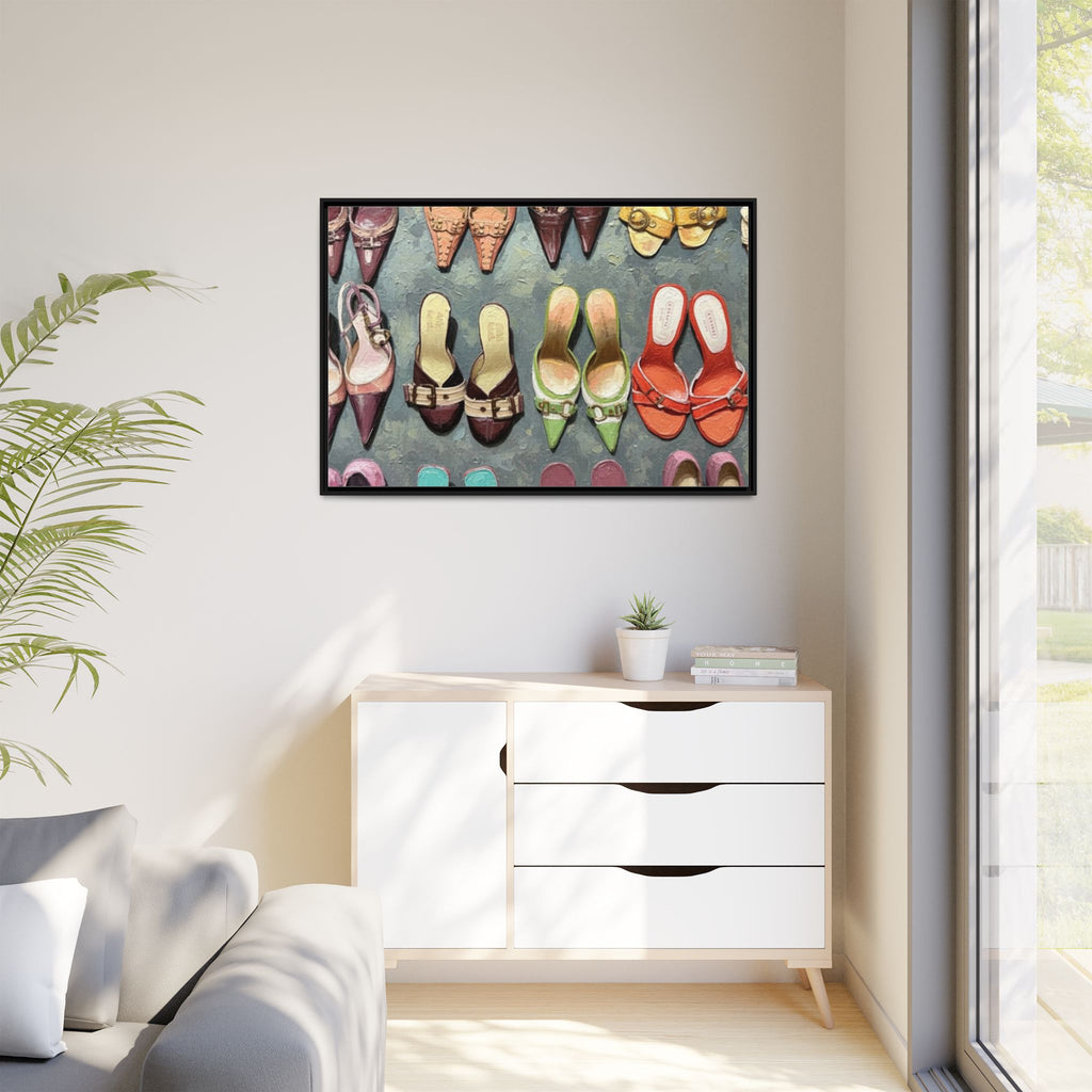 Luxury heels Matte Canvas, Framed (Multi-color)