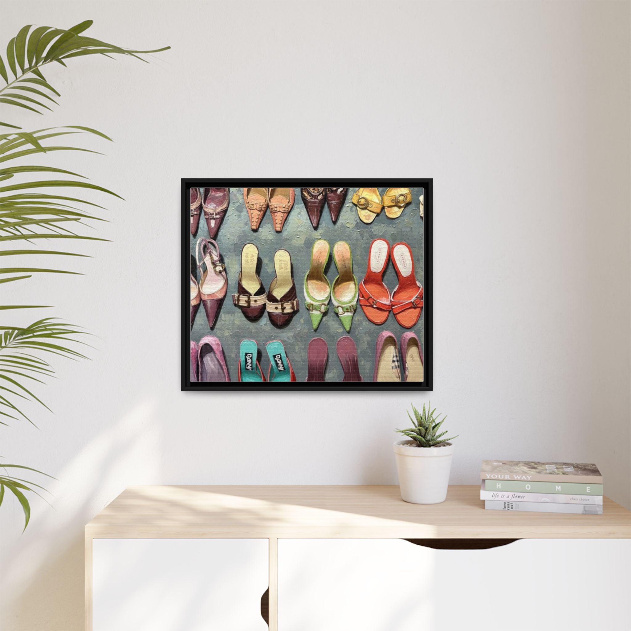 Luxury heels Matte Canvas, Framed (Multi-color)