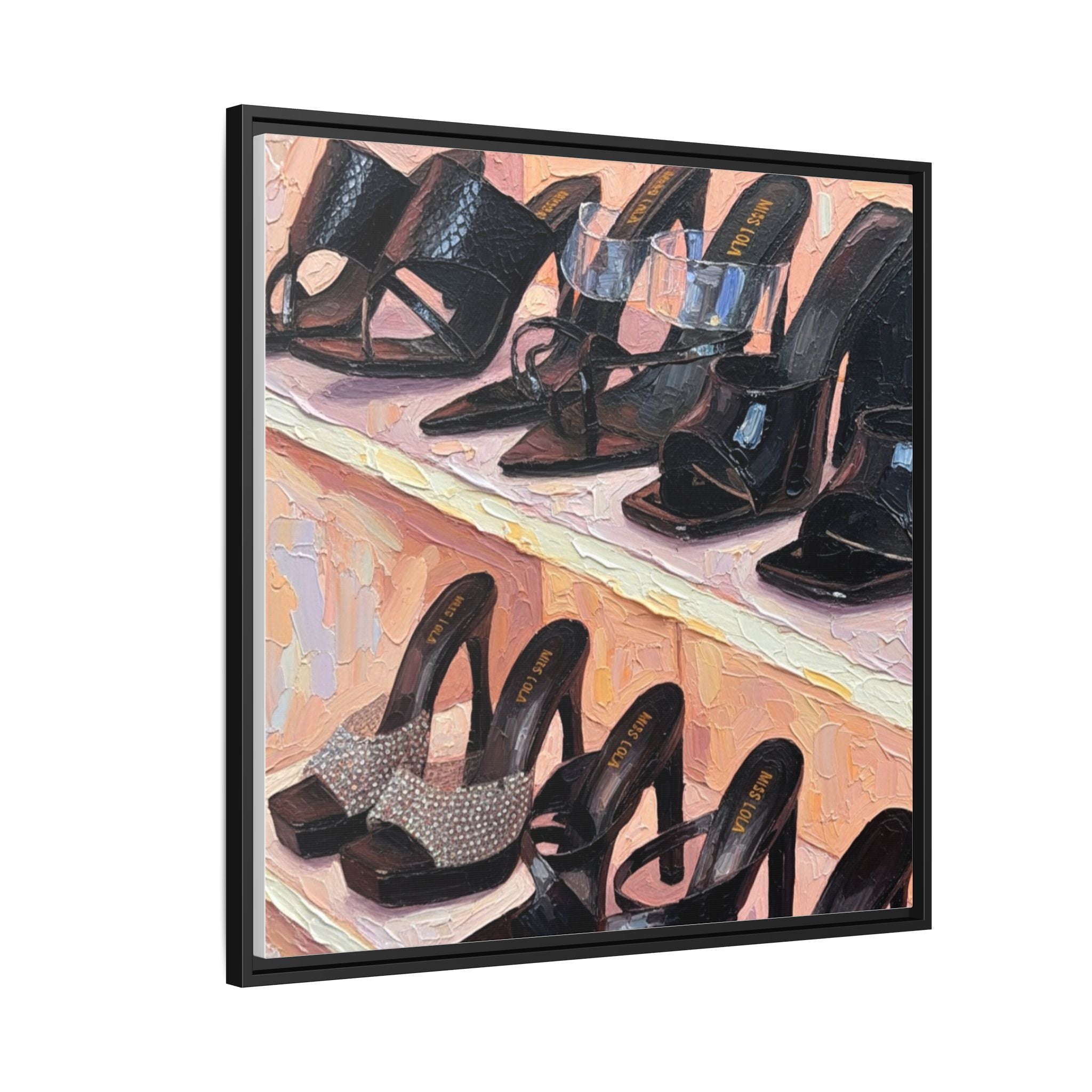Luxury heels Matte Canvas, Framed (Multi-color)