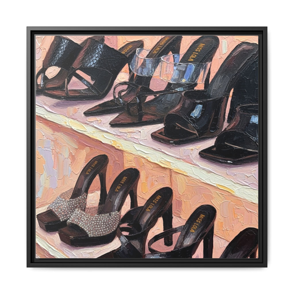 Luxury heels Matte Canvas, Framed (Multi-color)