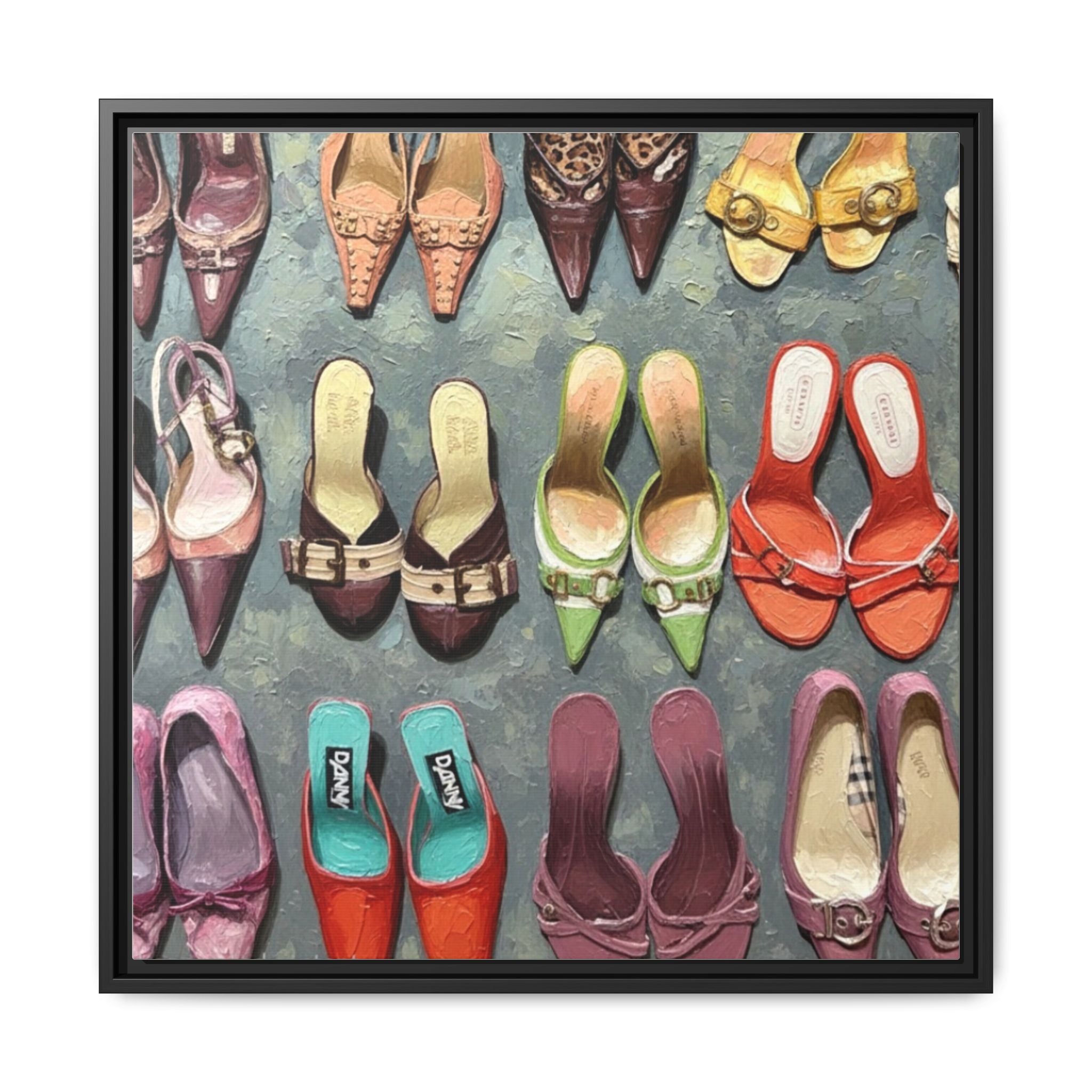 Luxury heels Matte Canvas, Framed (Multi-color)