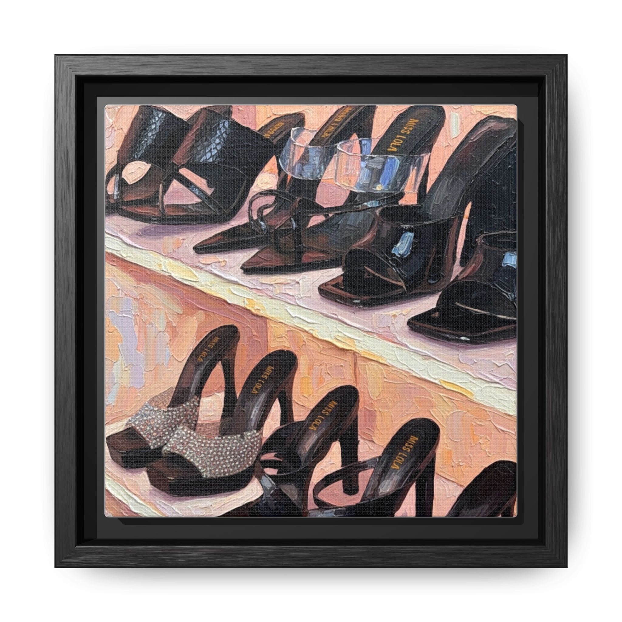 Luxury heels Matte Canvas, Framed (Multi-color)
