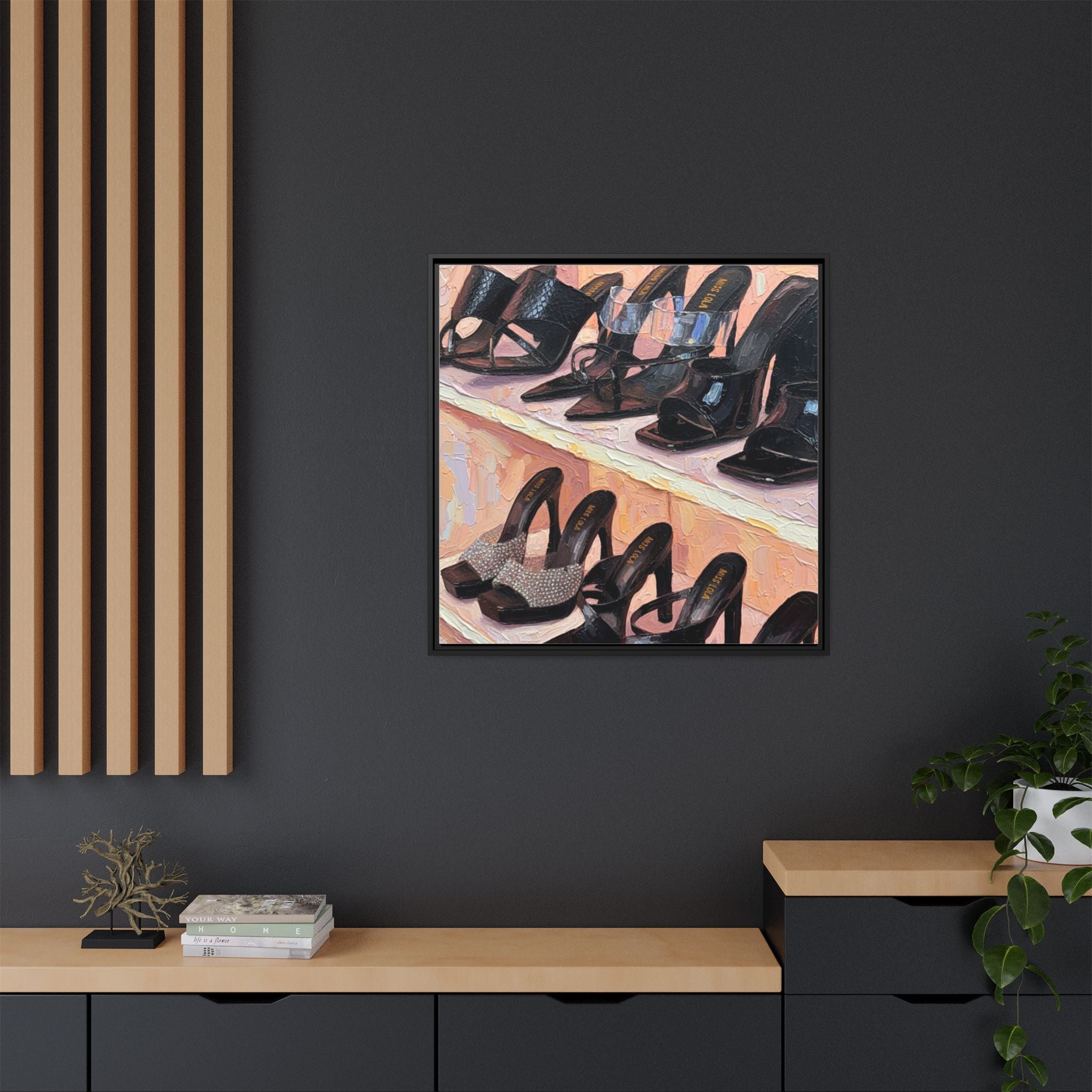 Luxury heels Matte Canvas, Framed (Multi-color)