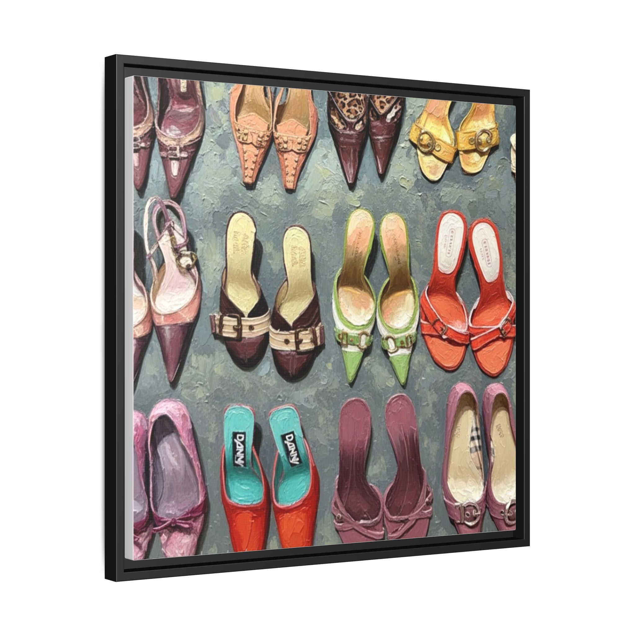 Luxury heels Matte Canvas, Framed (Multi-color)
