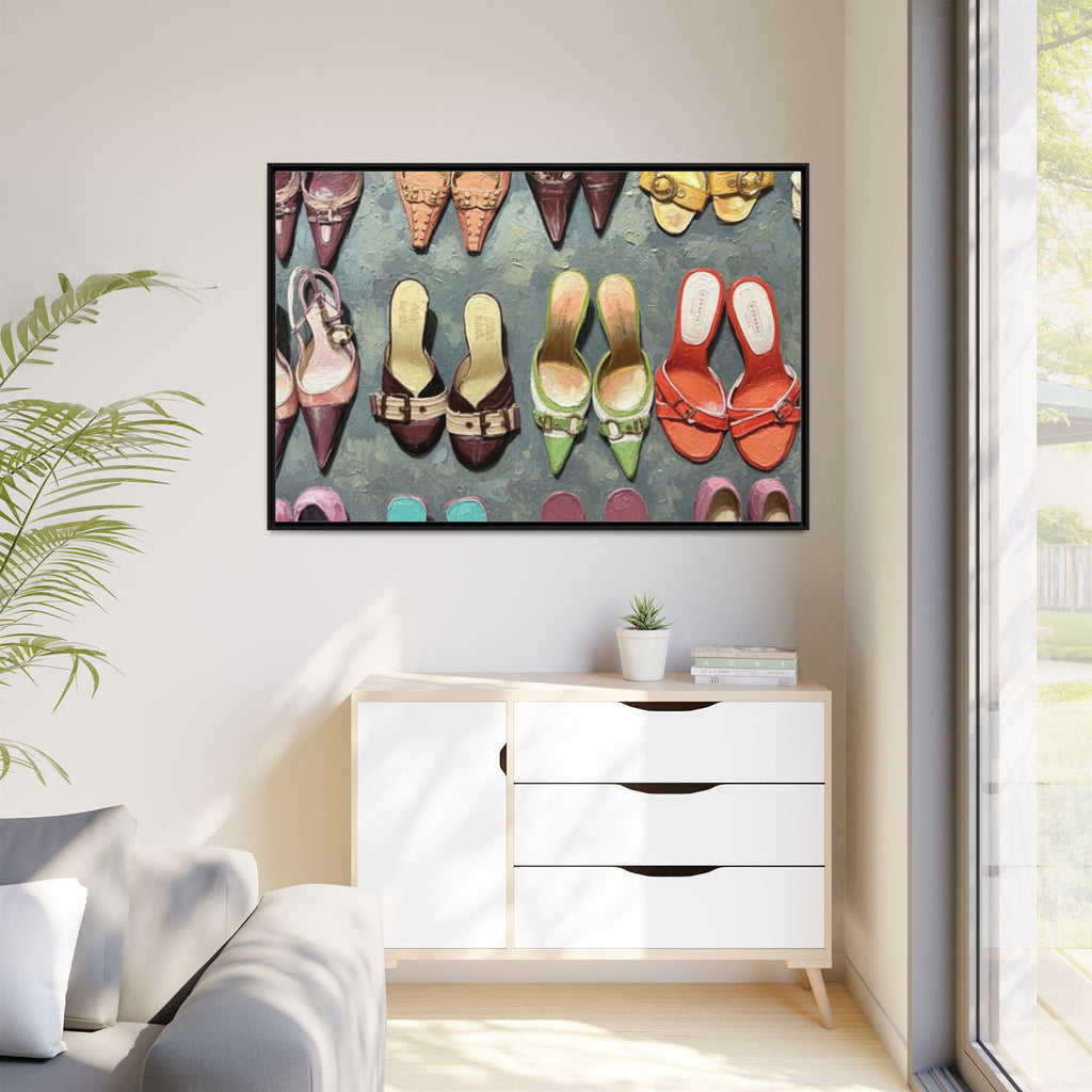 Luxury heels Matte Canvas, Framed (Multi-color)
