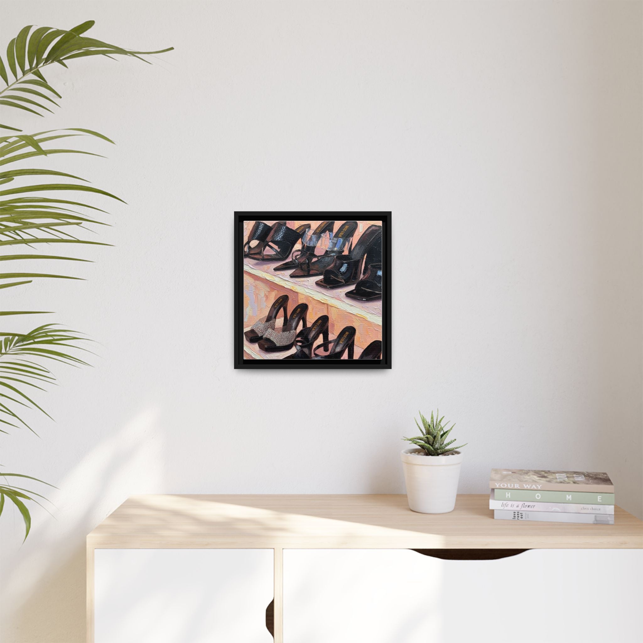 Luxury heels Matte Canvas, Framed (Multi-color)