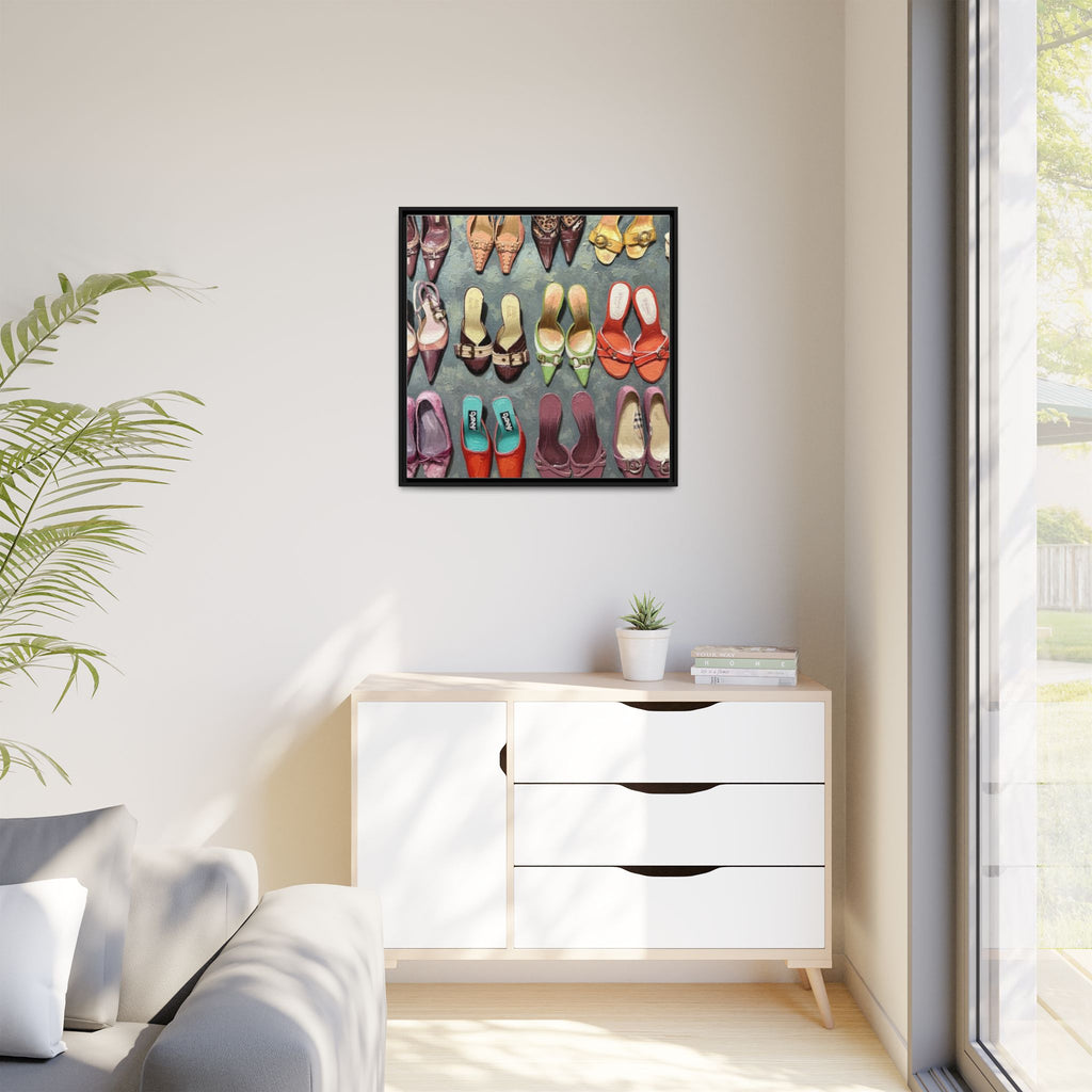 Luxury heels Matte Canvas, Framed (Multi-color)