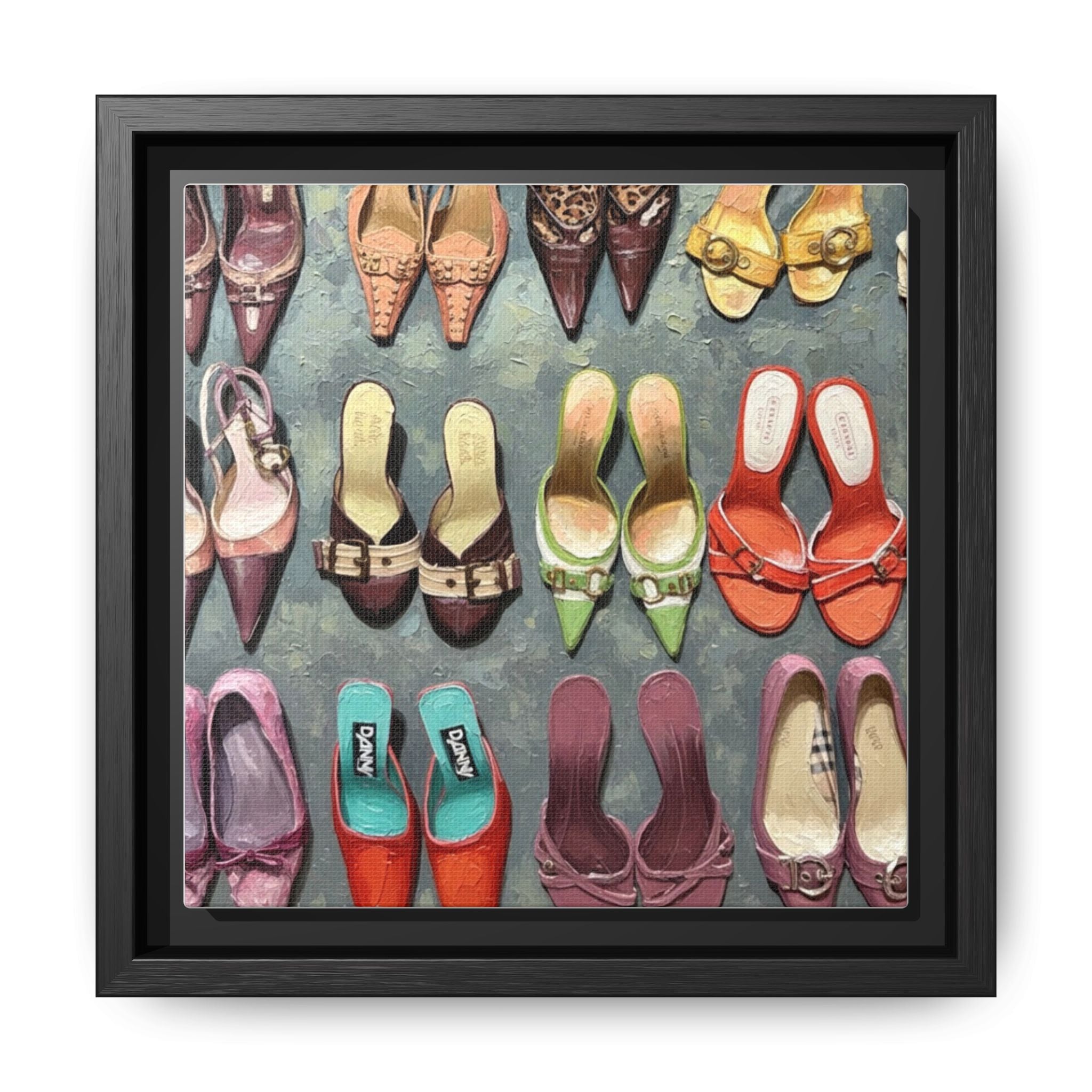 Luxury heels Matte Canvas, Framed (Multi-color)