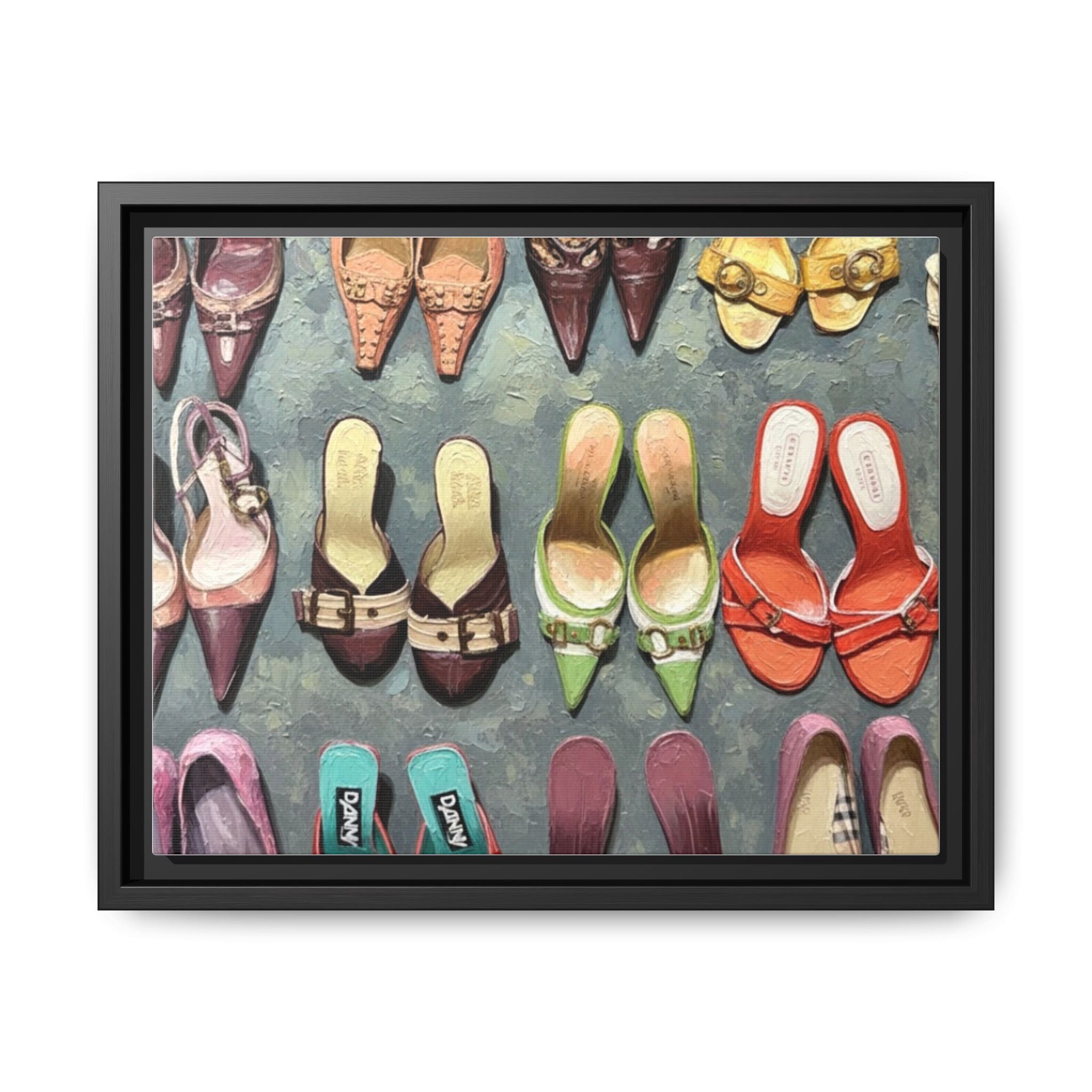 Luxury heels Matte Canvas, Framed (Multi-color)