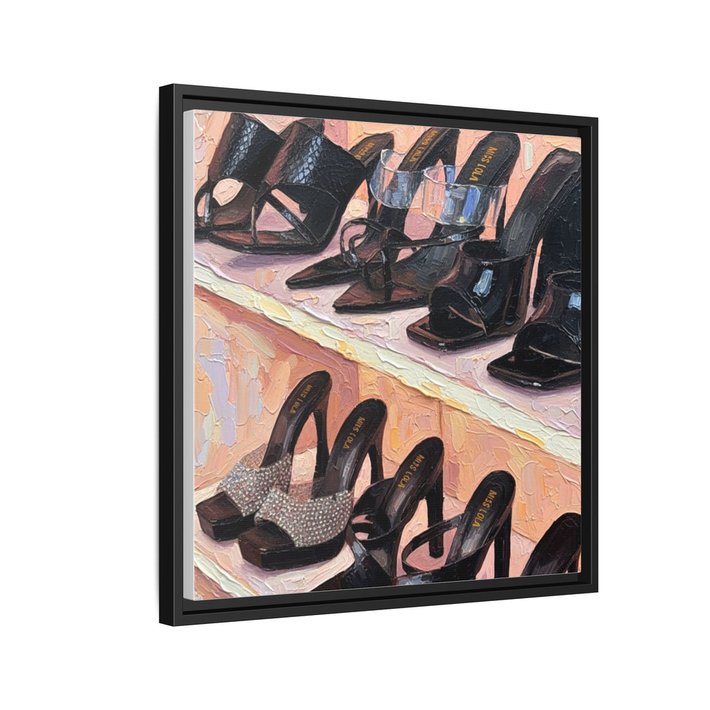 Luxury heels Matte Canvas, Framed (Multi-color)