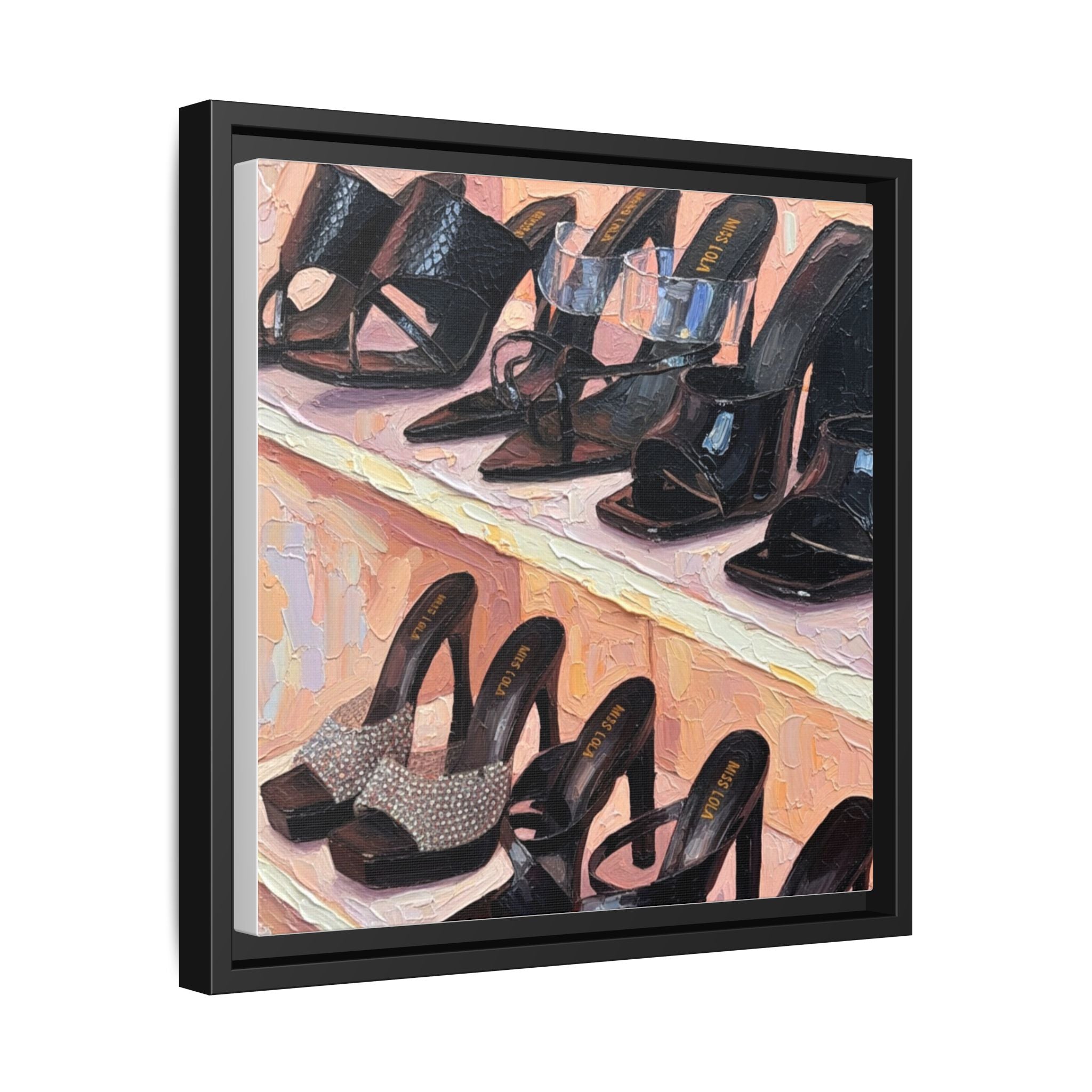 Luxury heels Matte Canvas, Framed (Multi-color)