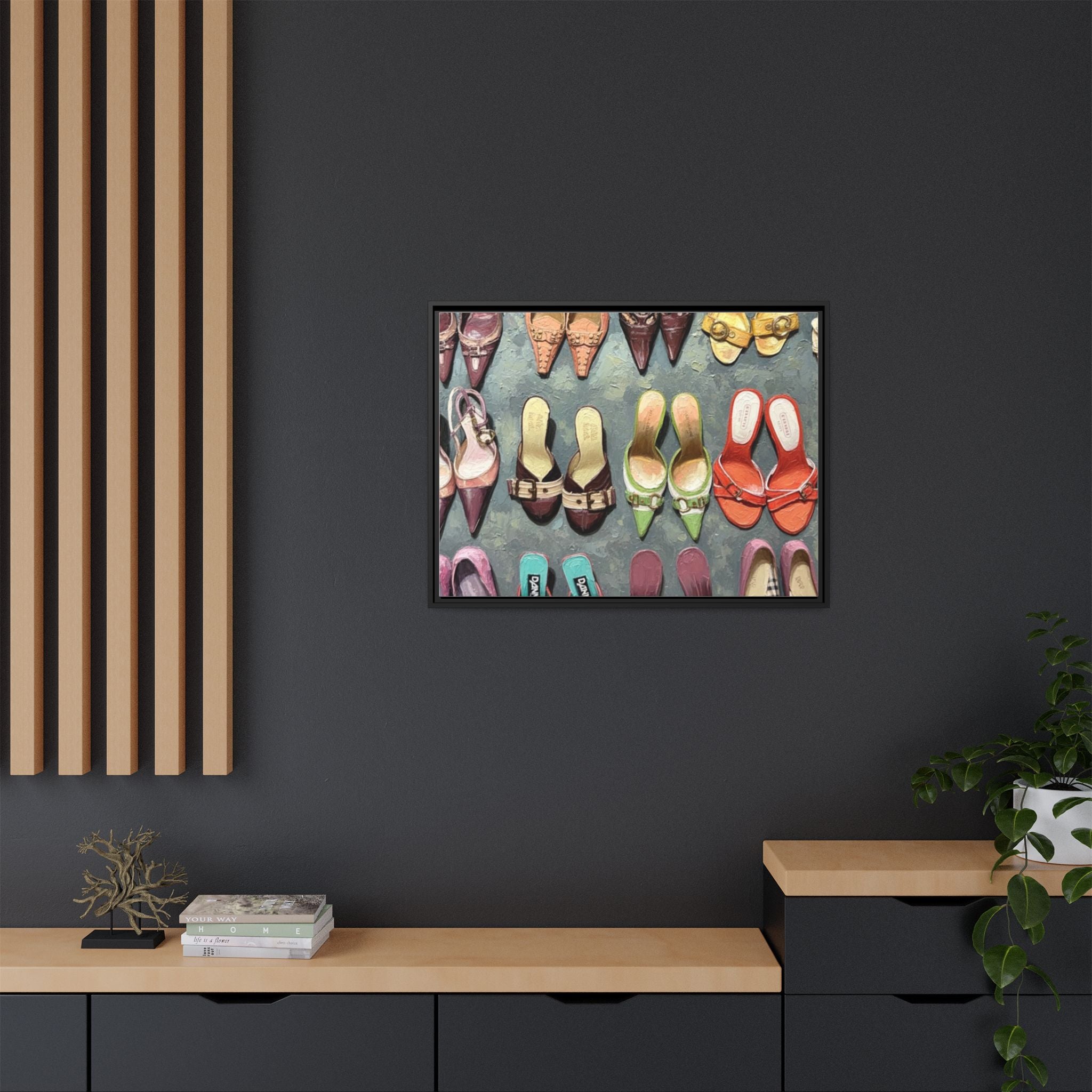 Luxury heels Matte Canvas, Framed (Multi-color)