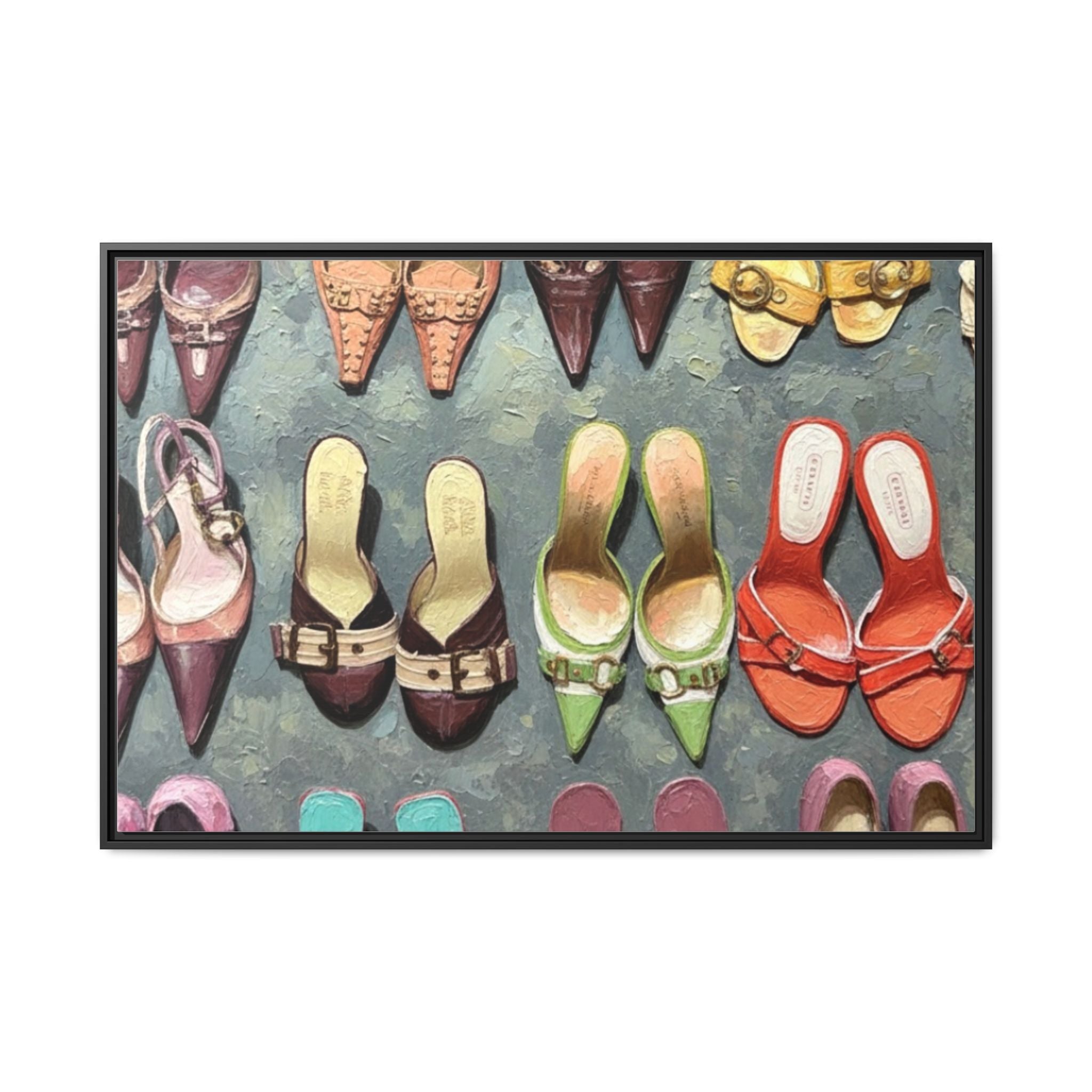Luxury heels Matte Canvas, Framed (Multi-color)