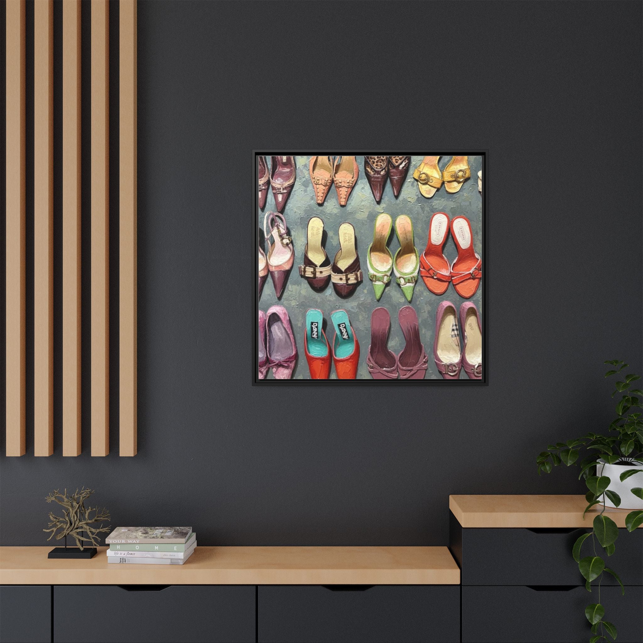 Luxury heels Matte Canvas, Framed (Multi-color)