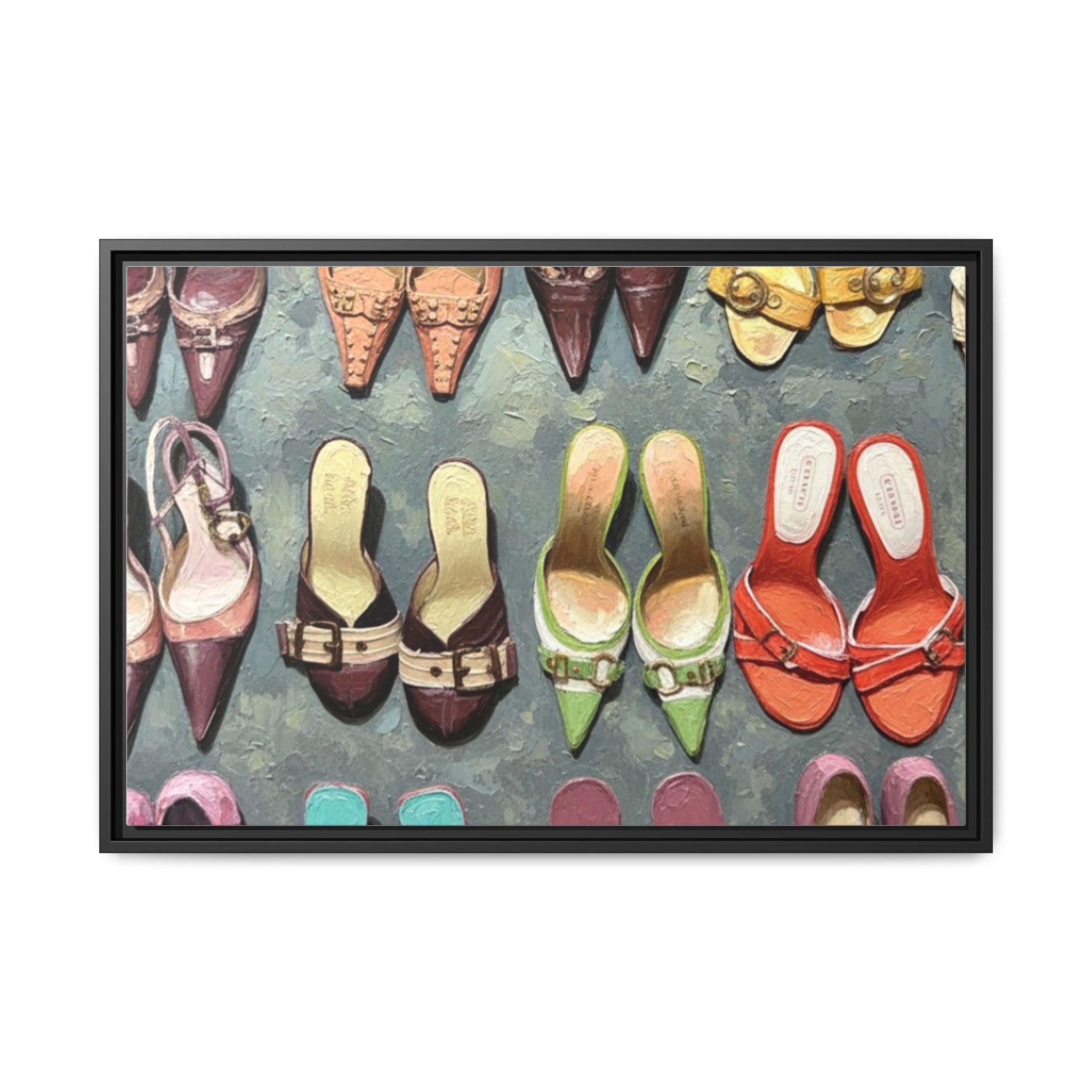 Luxury heels Matte Canvas, Framed (Multi-color)