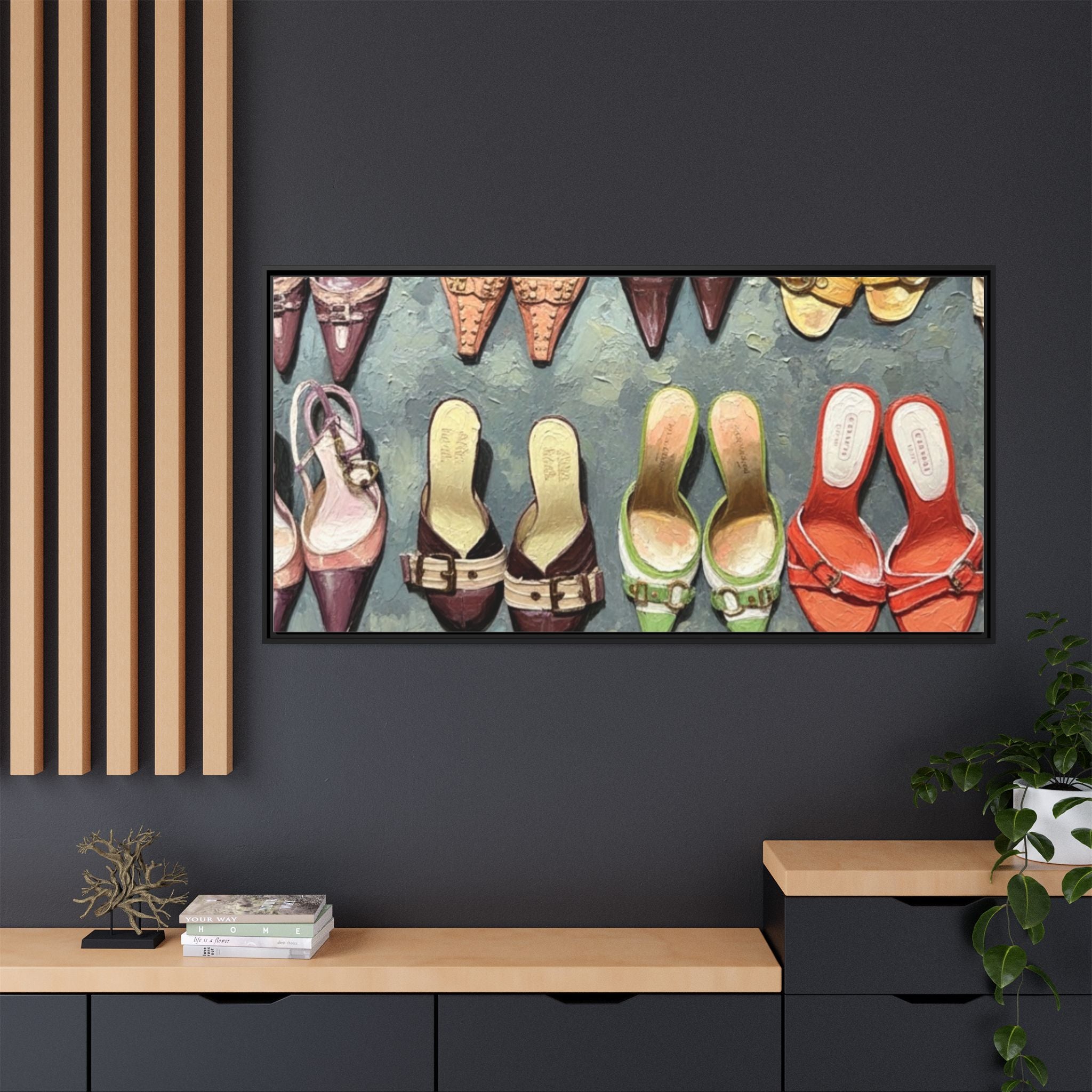Luxury heels Matte Canvas, Framed (Multi-color)