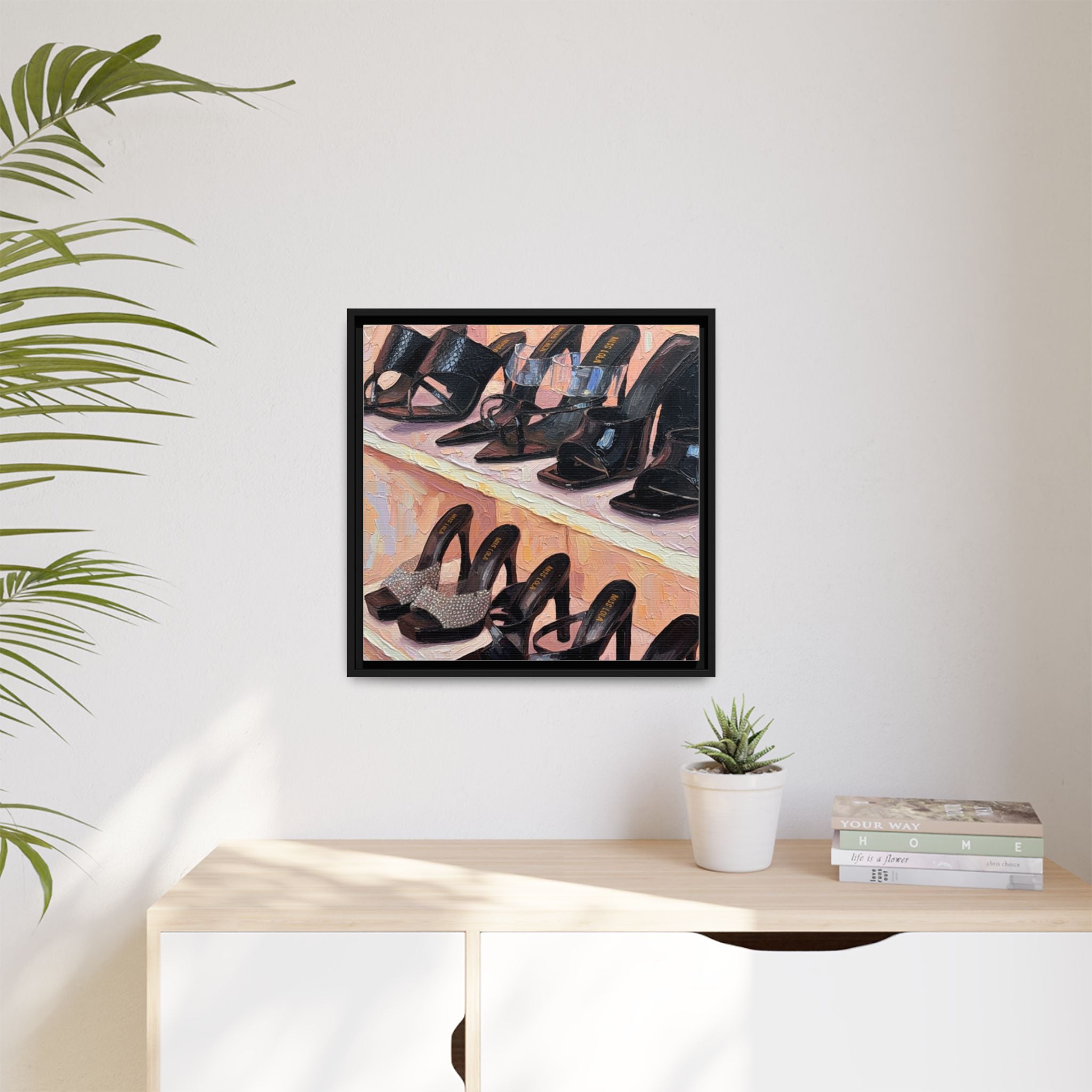Luxury heels Matte Canvas, Framed (Multi-color)