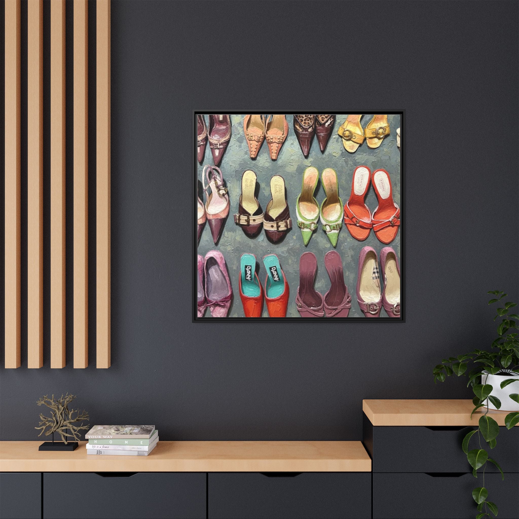 Luxury heels Matte Canvas, Framed (Multi-color)