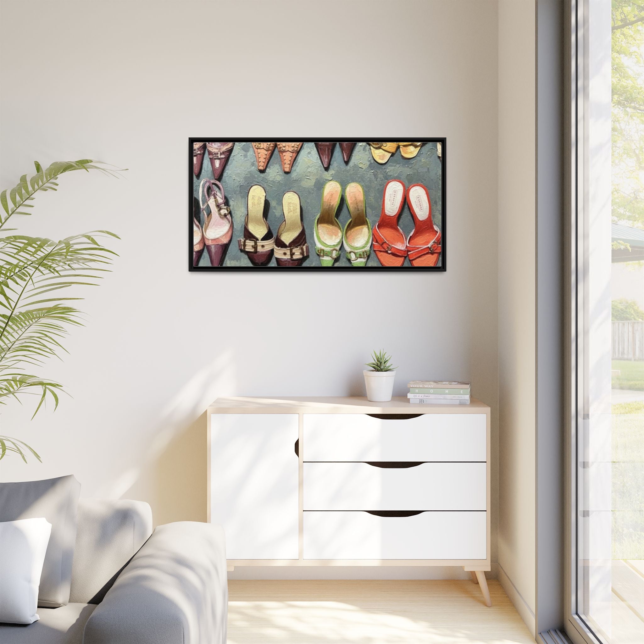 Luxury heels Matte Canvas, Framed (Multi-color)