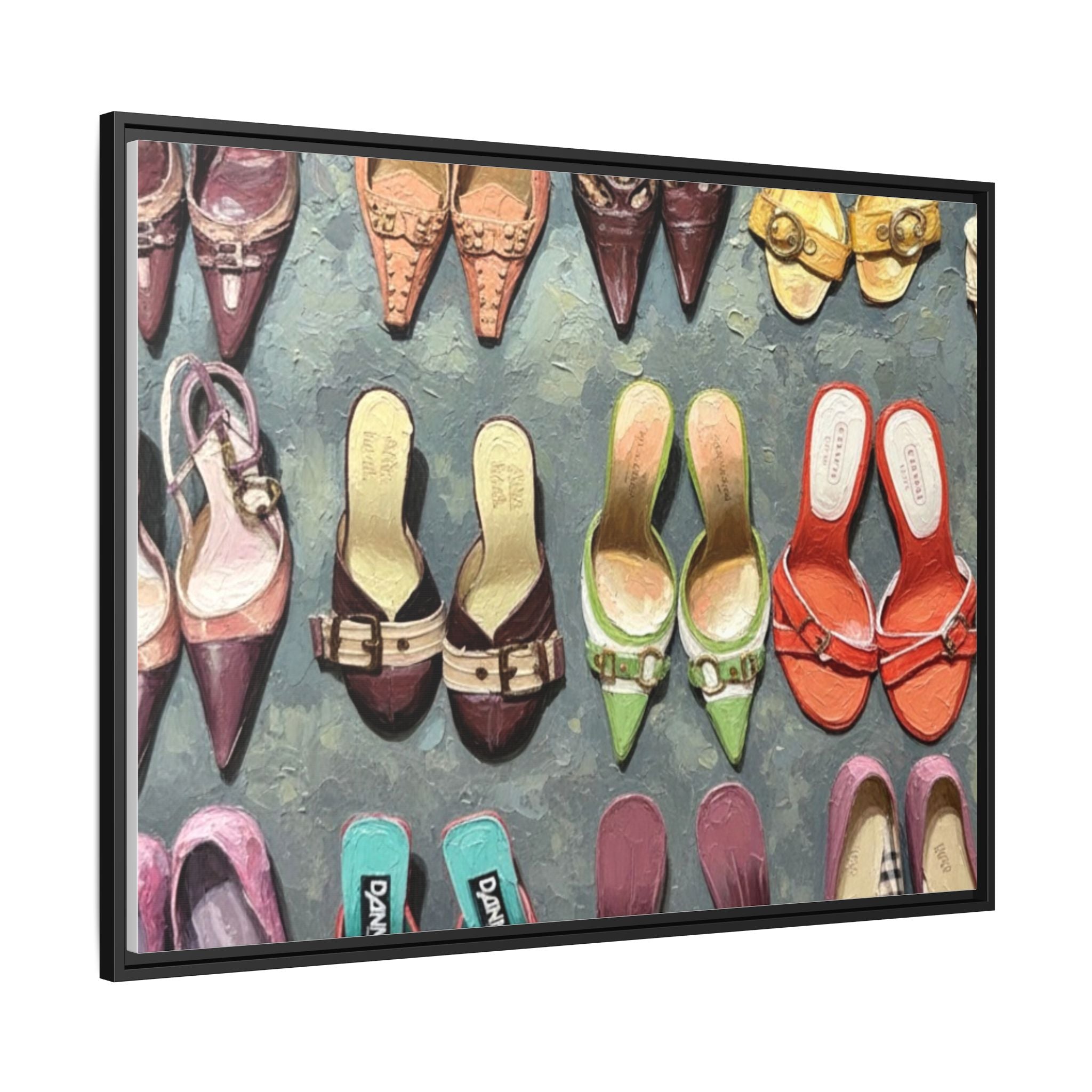 Luxury heels Matte Canvas, Framed (Multi-color)