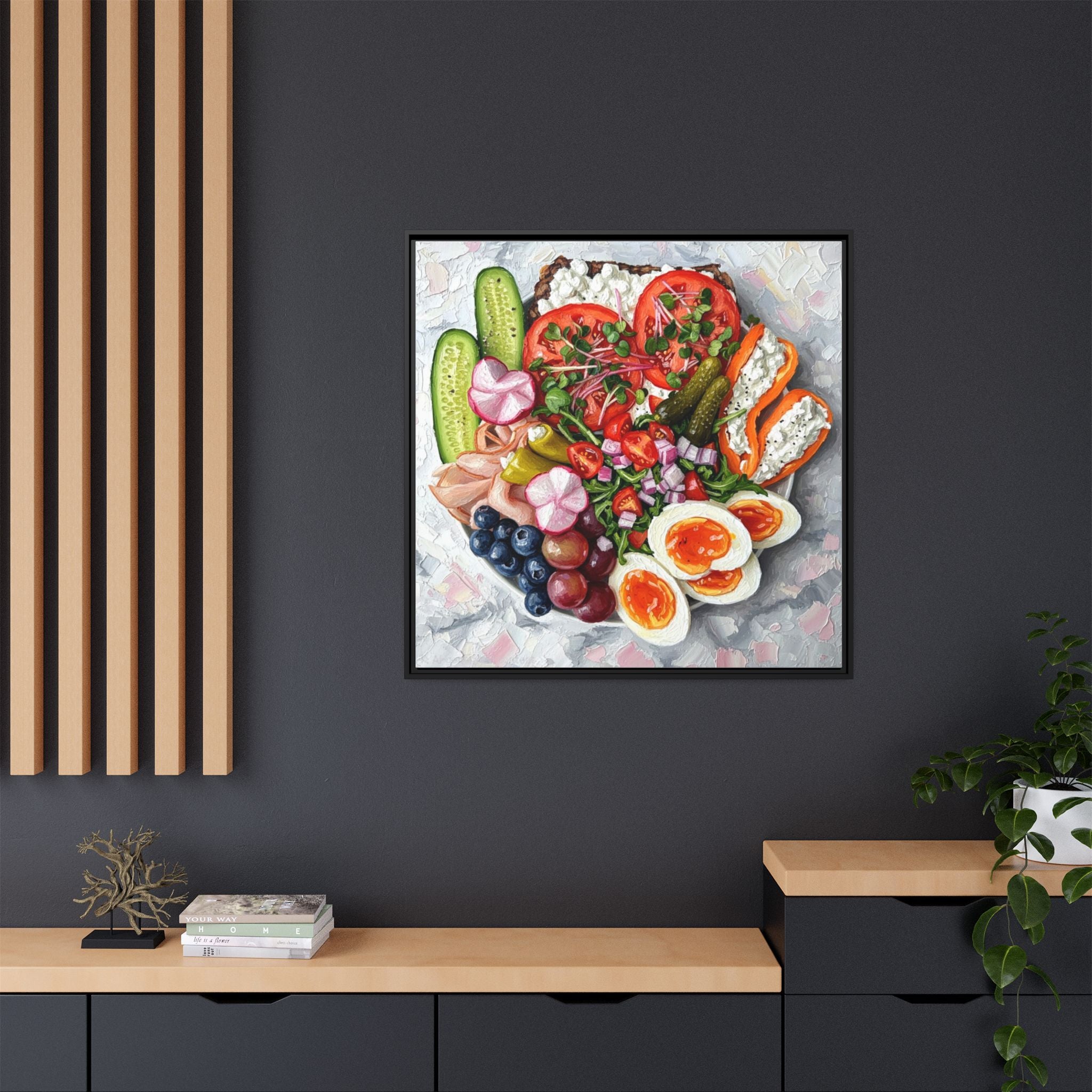 Healthy Meal Canvas Print Kitchen Art
