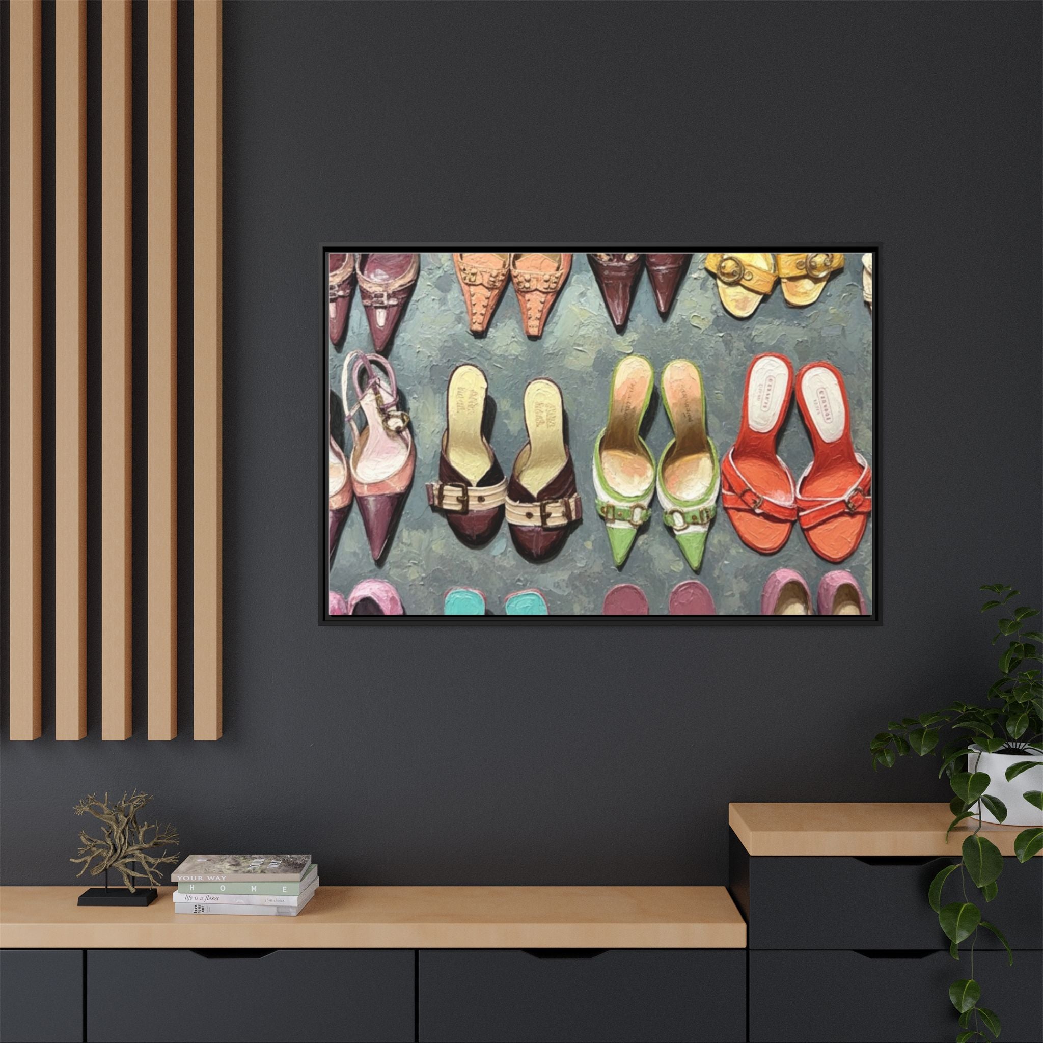 Luxury heels Matte Canvas, Framed (Multi-color)