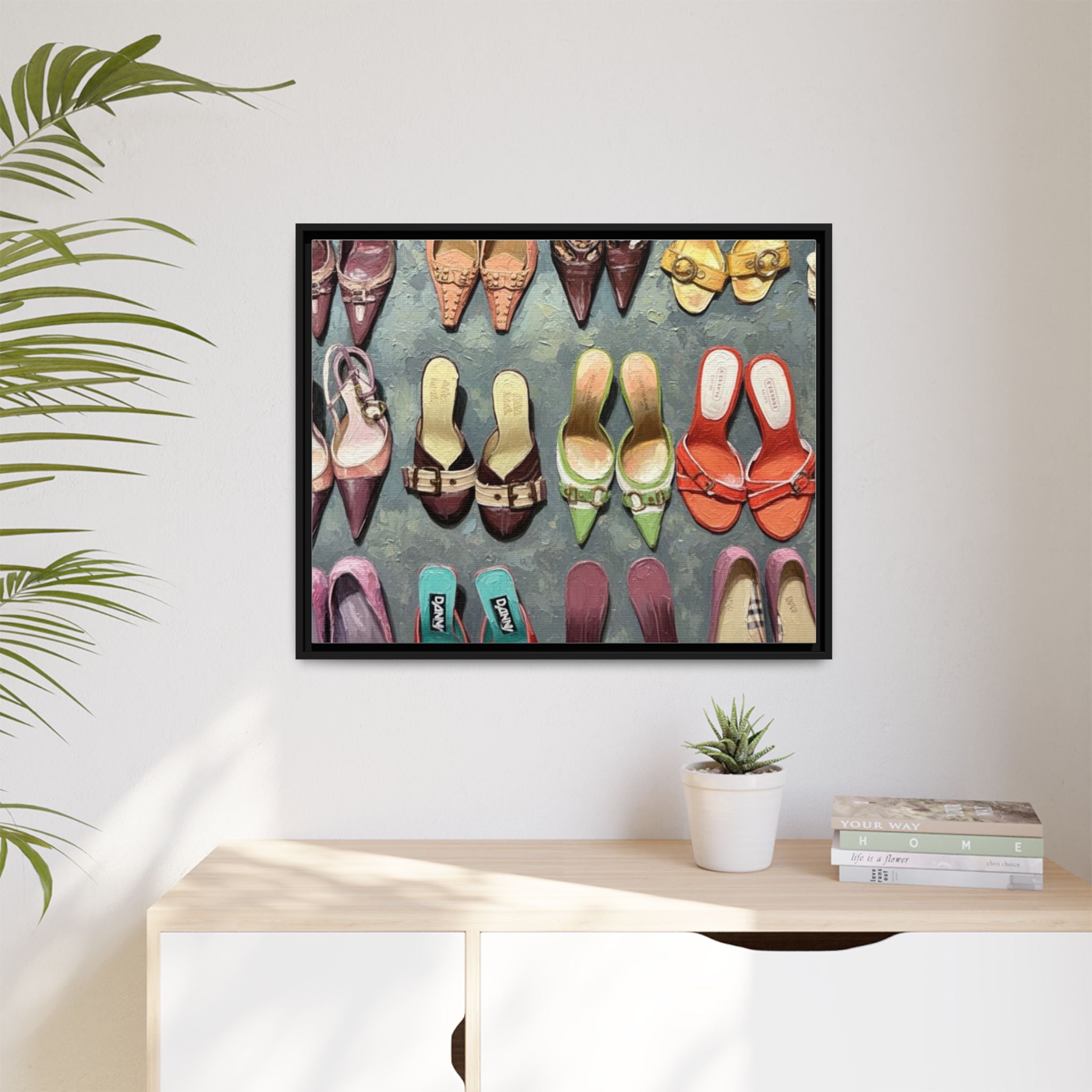 Luxury heels Matte Canvas, Framed (Multi-color)
