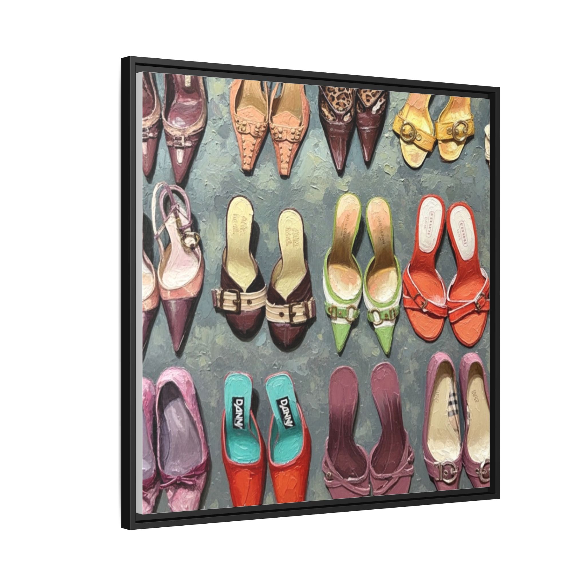 Luxury heels Matte Canvas, Framed (Multi-color)