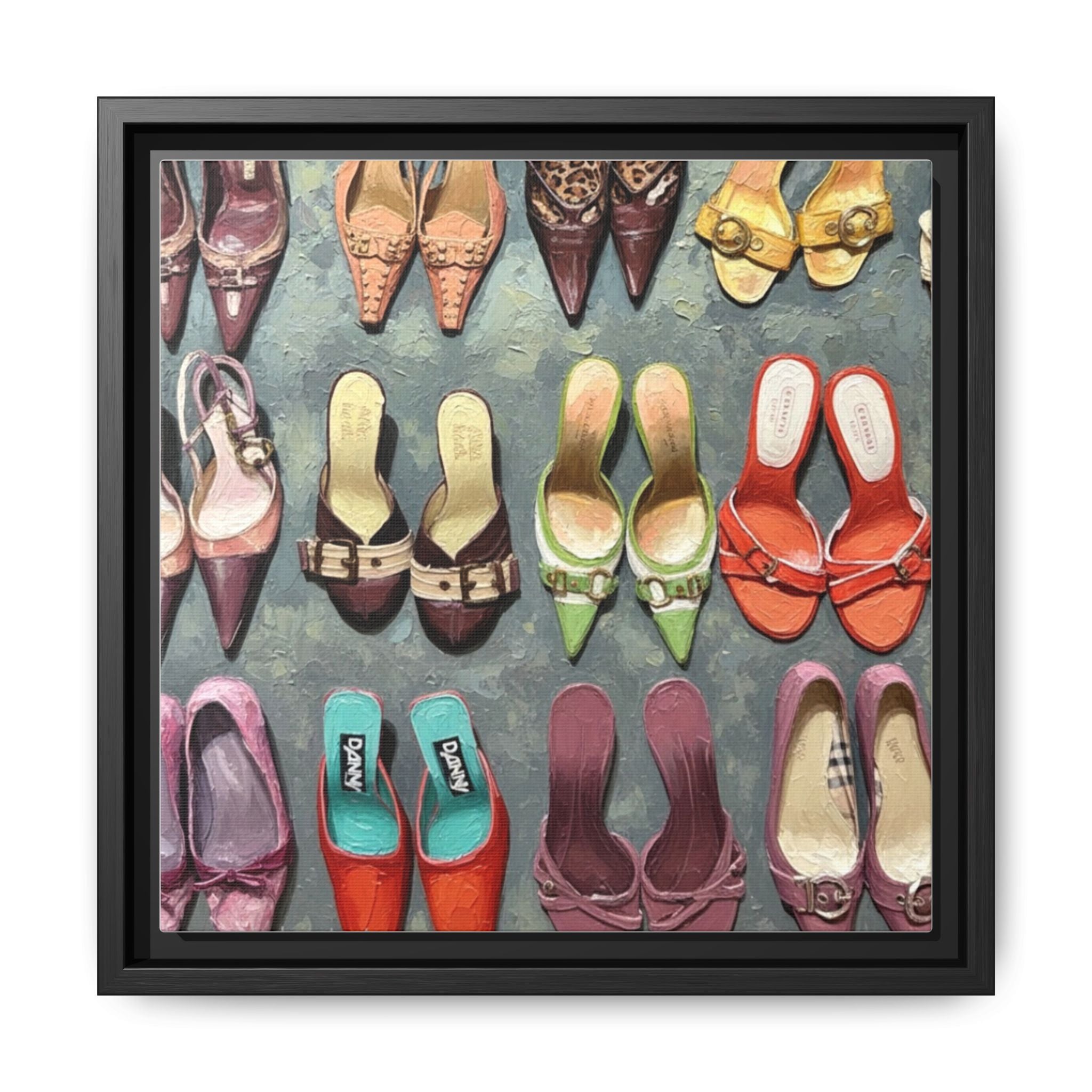 Luxury heels Matte Canvas, Framed (Multi-color)