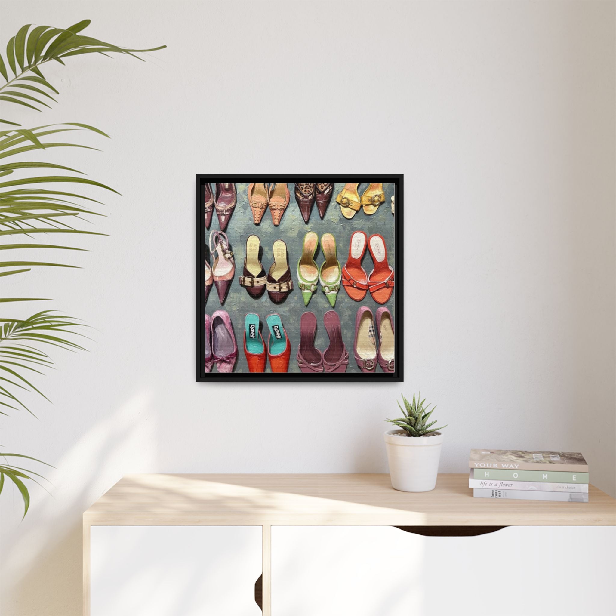 Luxury heels Matte Canvas, Framed (Multi-color)