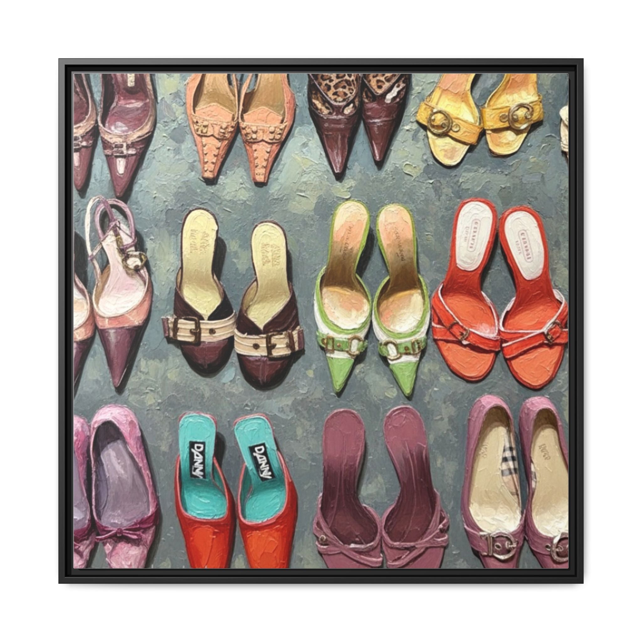 Luxury heels Matte Canvas, Framed (Multi-color)