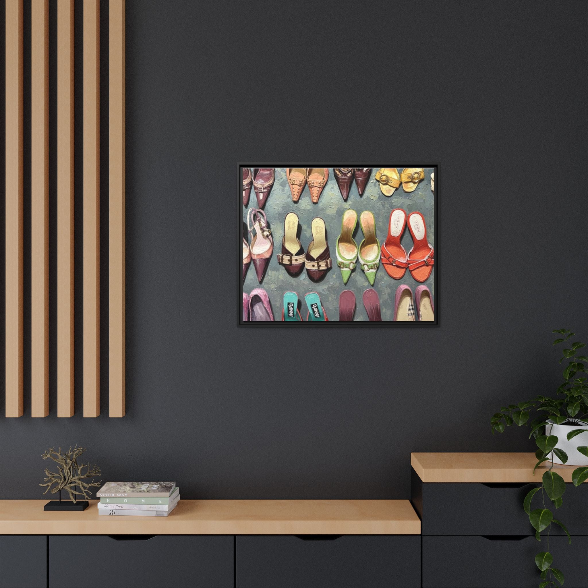 Luxury heels Matte Canvas, Framed (Multi-color)