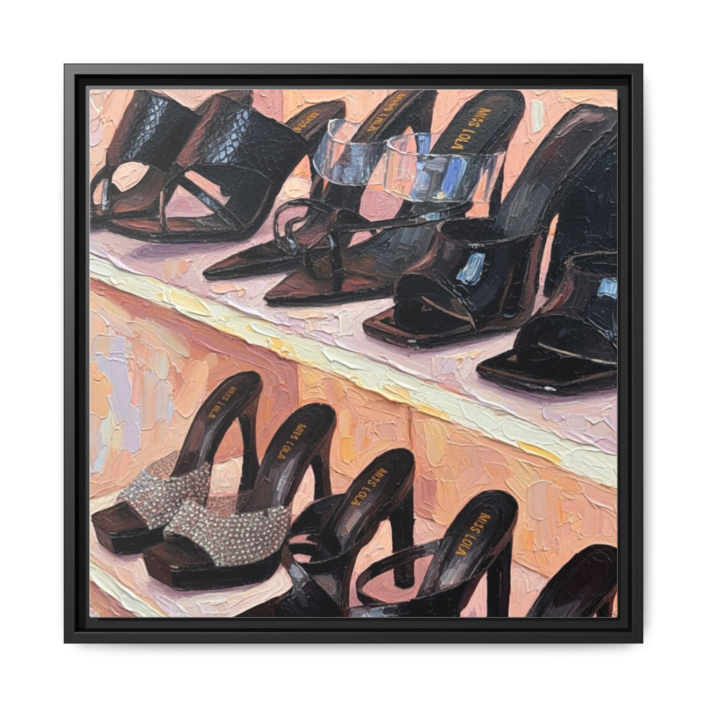 Luxury heels Matte Canvas, Framed (Multi-color)