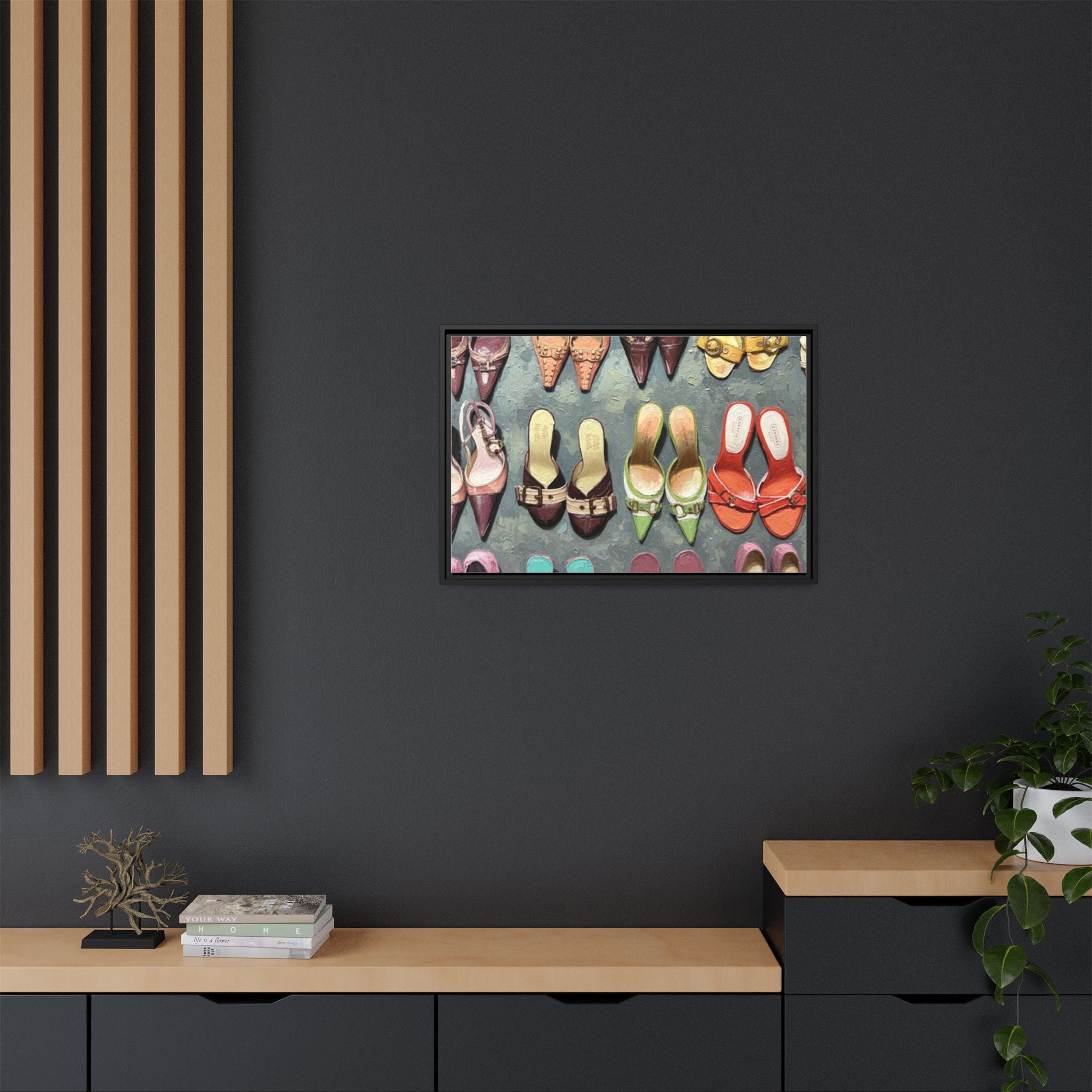 Luxury heels Matte Canvas, Framed (Multi-color)