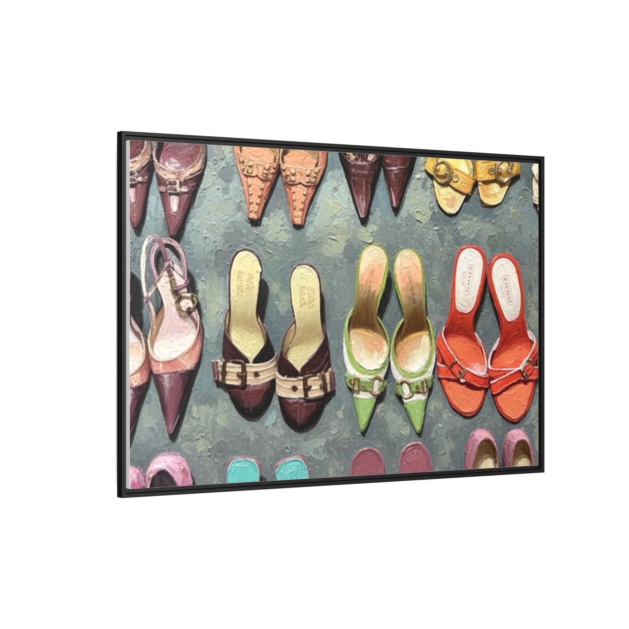 Luxury heels Matte Canvas, Framed (Multi-color)