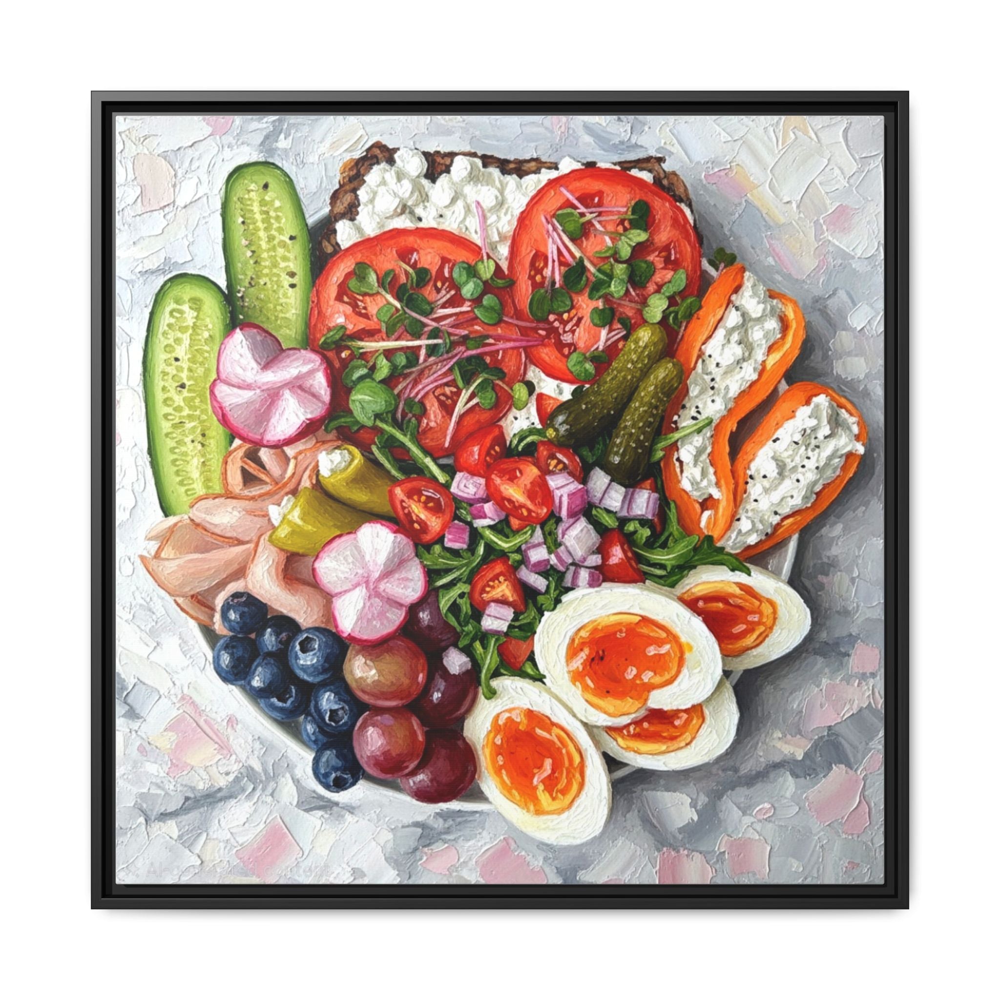 Healthy Meal Canvas Print Kitchen Art