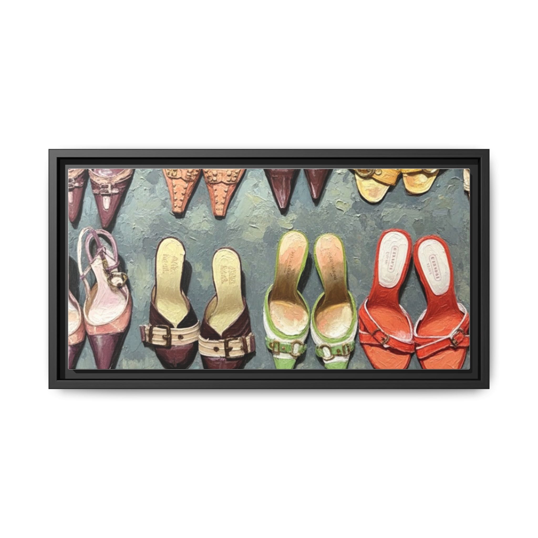Luxury heels Matte Canvas, Framed (Multi-color)