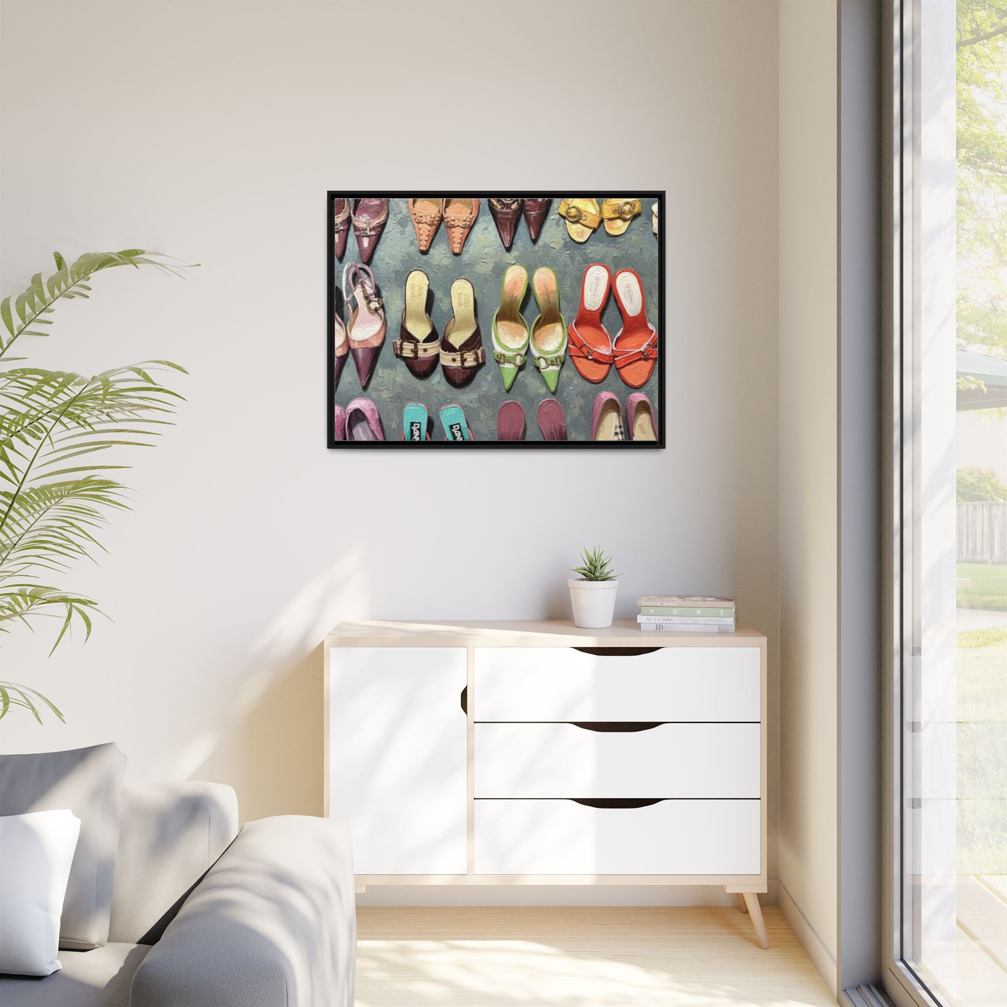 Luxury heels Matte Canvas, Framed (Multi-color)