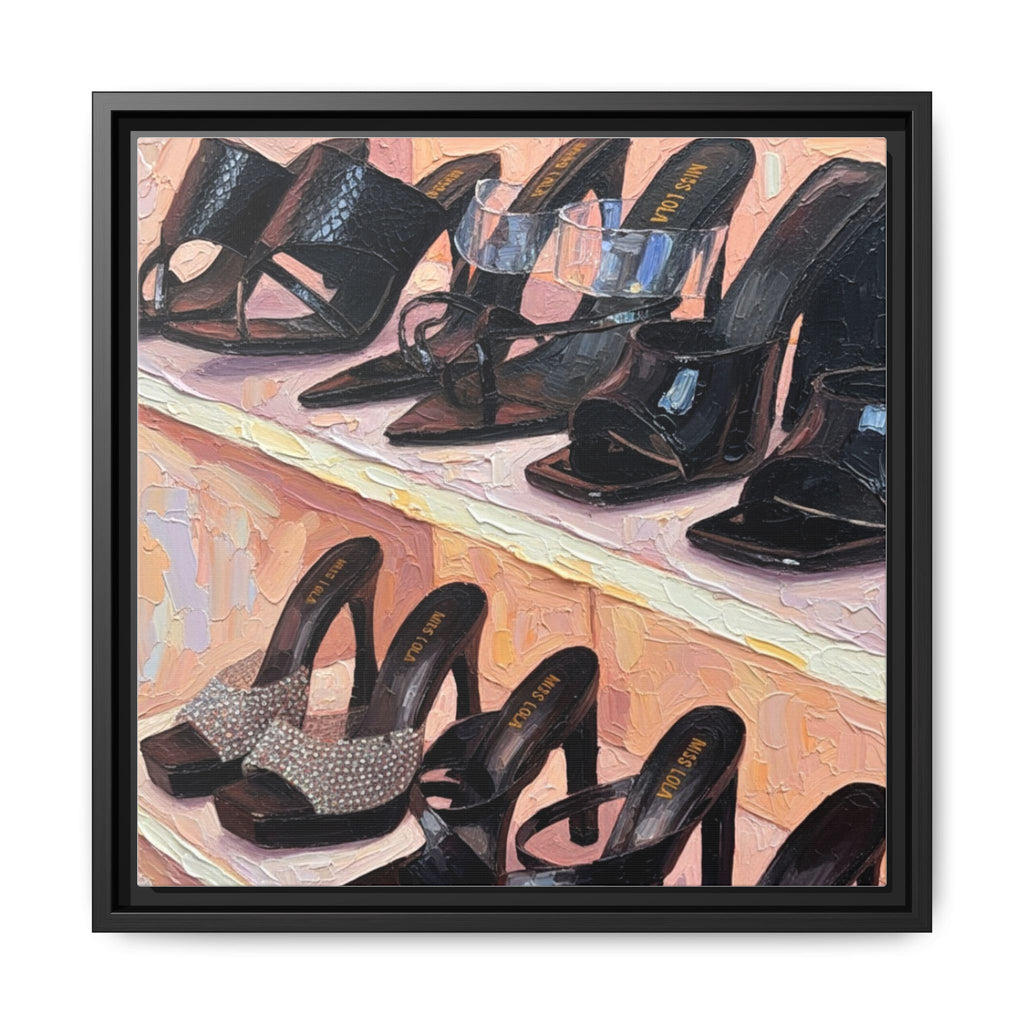 Luxury heels Matte Canvas, Framed (Multi-color)