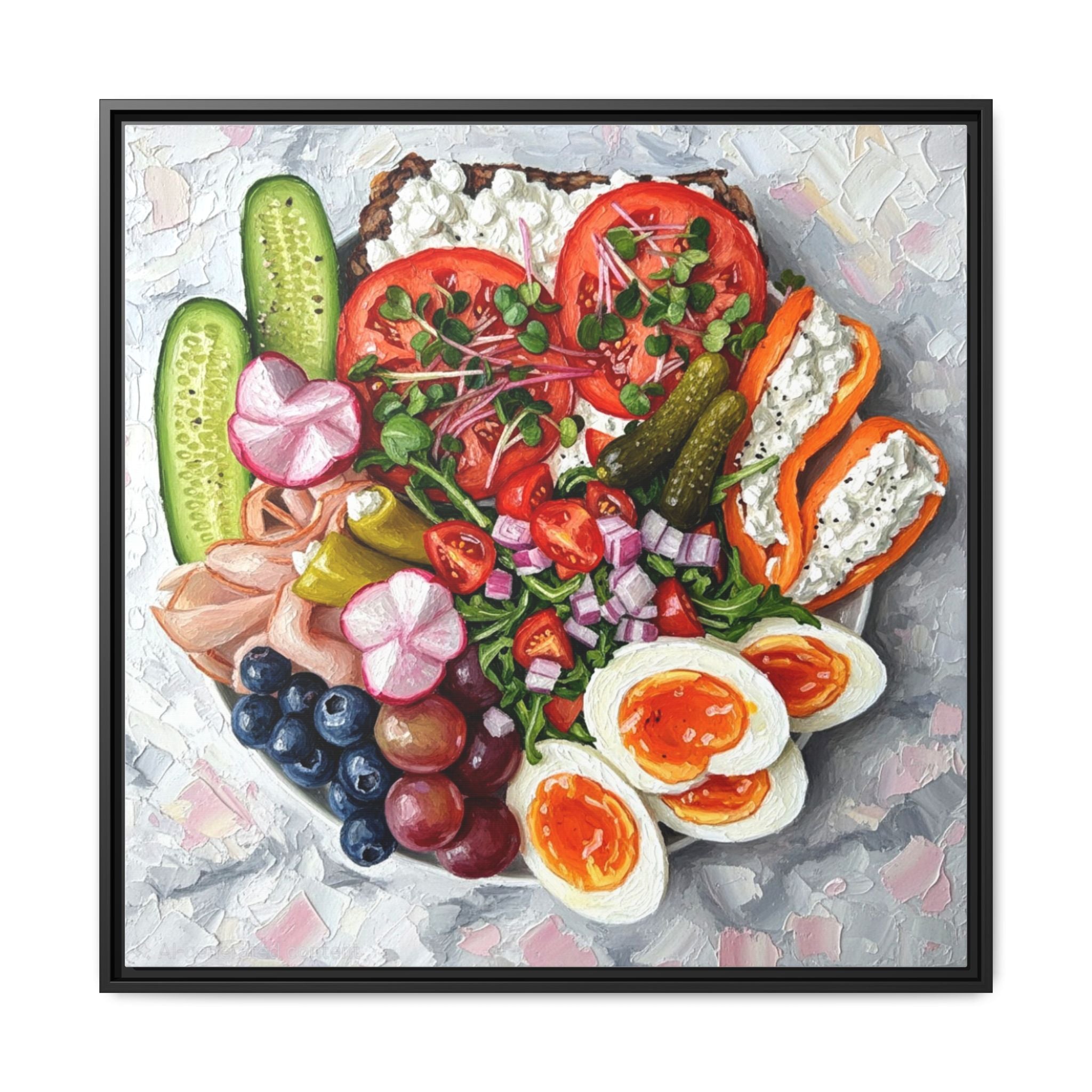 Healthy Meal Canvas Print Kitchen Art