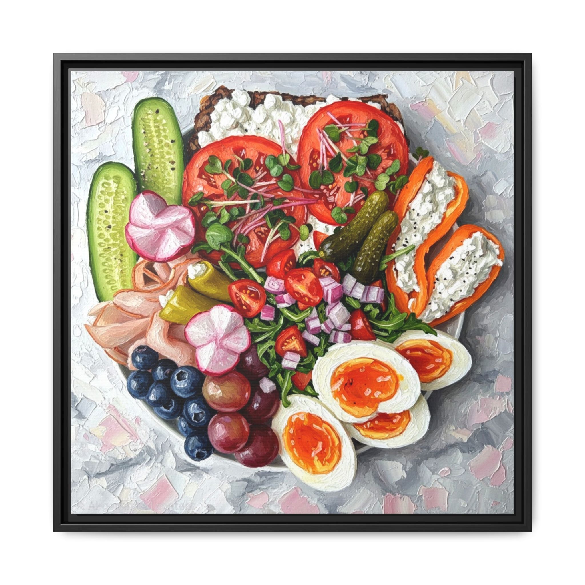 Healthy Meal Canvas Print Kitchen Art