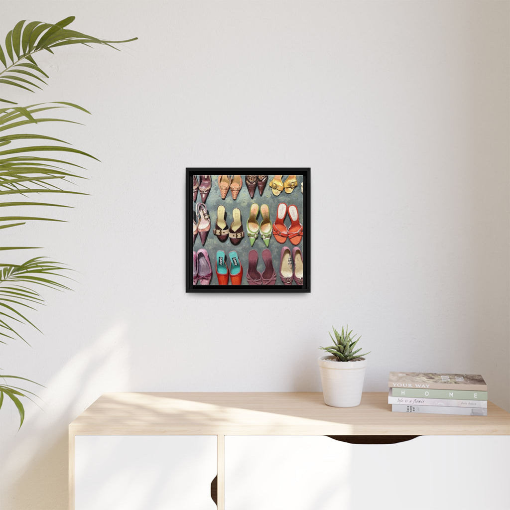 Luxury heels Matte Canvas, Framed (Multi-color)